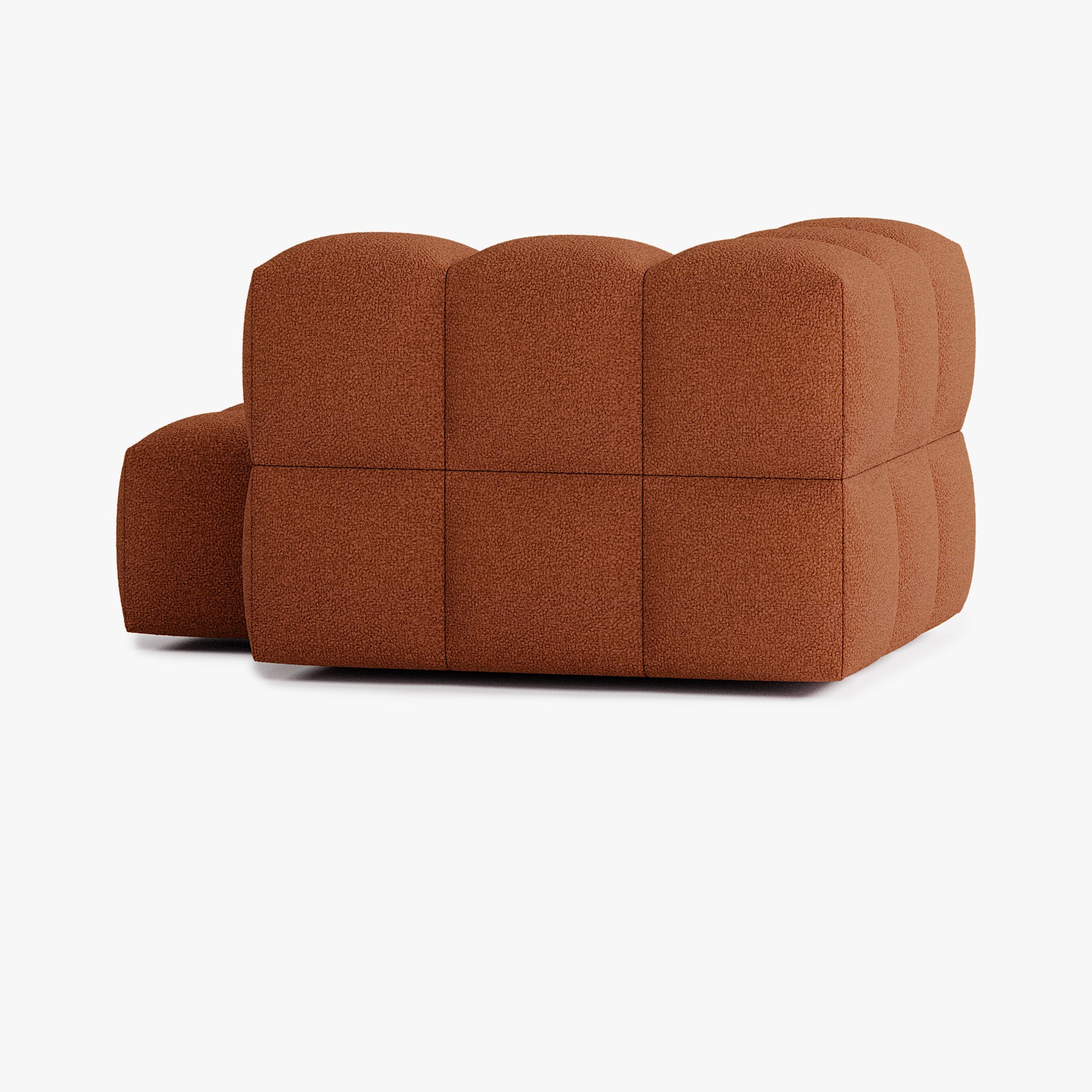 Sofa Leo, Zusammenstellung L4, 2 Sitzplätze, Armlehne links, Bezug E10