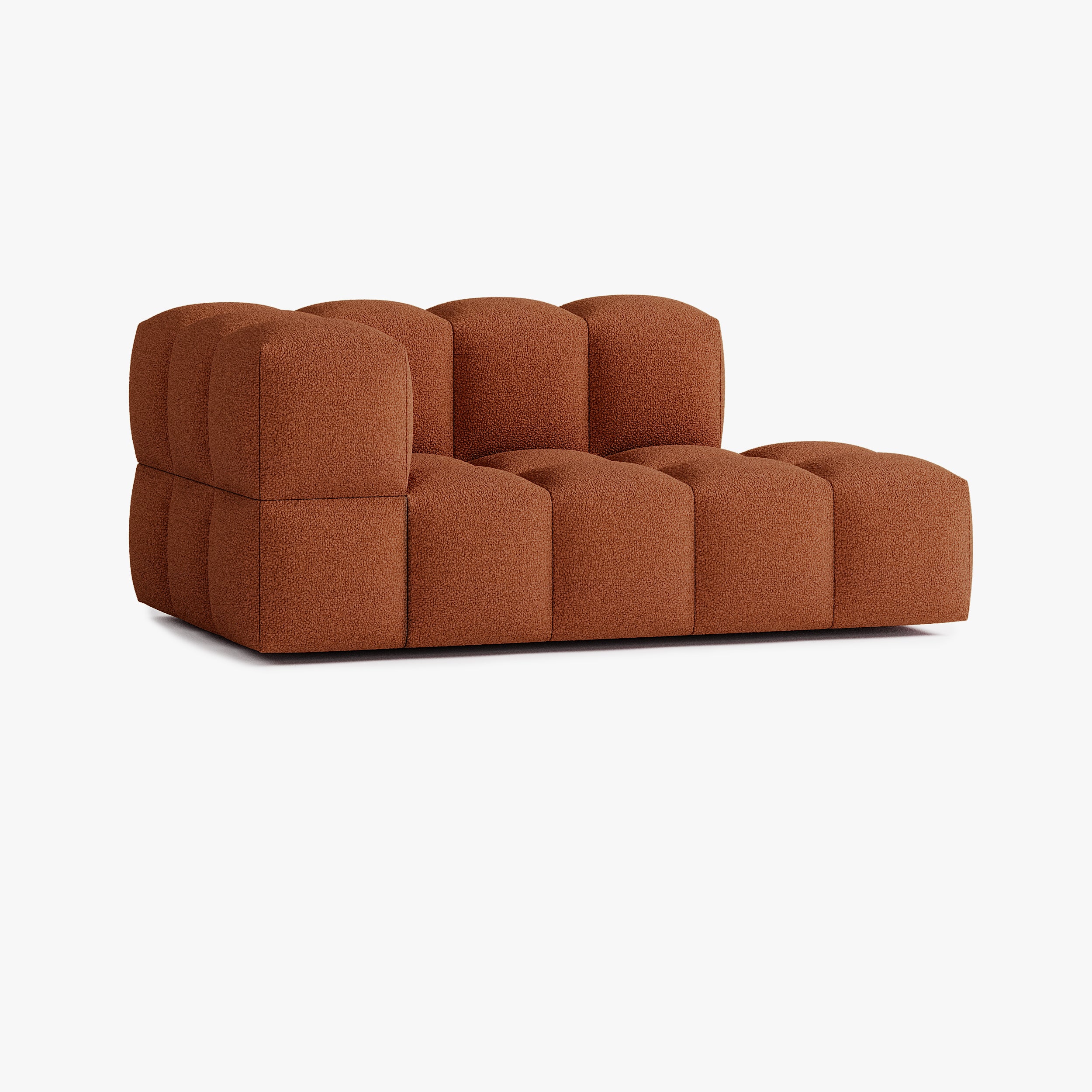 Sofa Leo, Zusammenstellung L4, 3 Sitzplätze, Armlehne links, Bezug E10