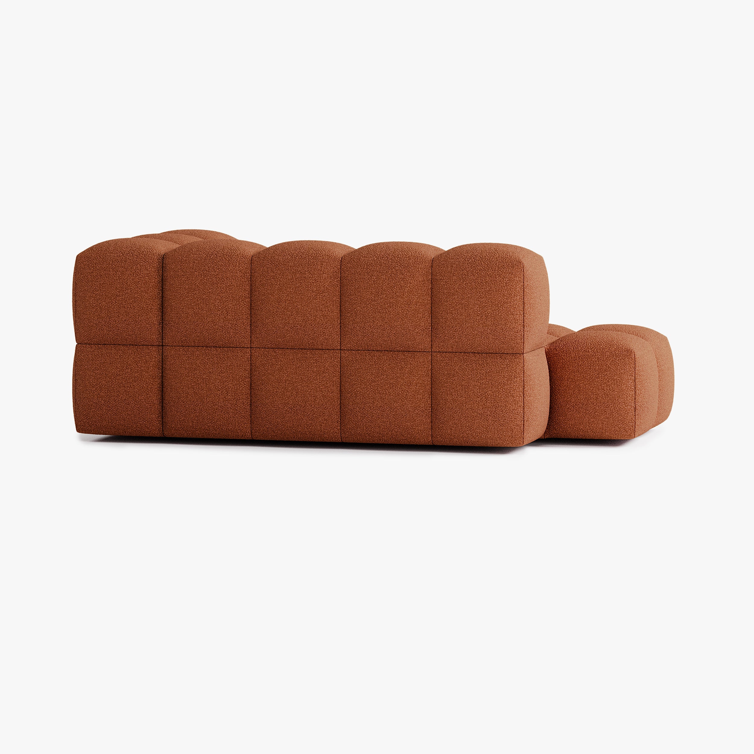 Sofa Leo, Zusammenstellung L4, 4 Plätze, Armlehne rechts, Bezug E10