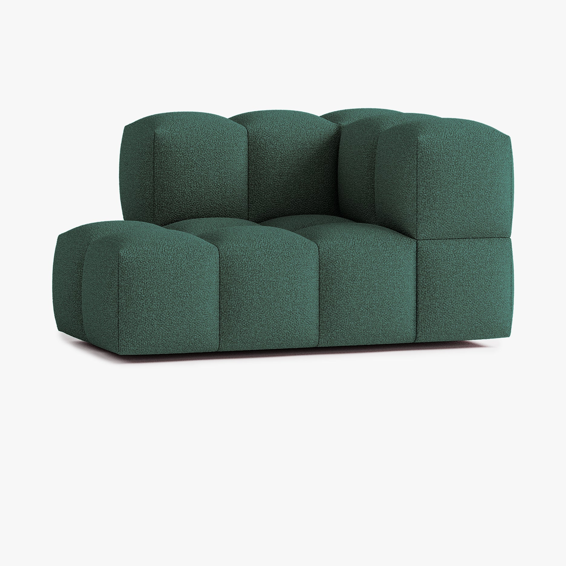 Divano Leo, Composizione L4, 2 Posti, Bracciolo a Destra, Rivestimento E12