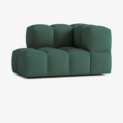 Sofa Leo, Zusammenstellung L4, 2 Sitzplätze, Armlehne rechts, Bezug E12