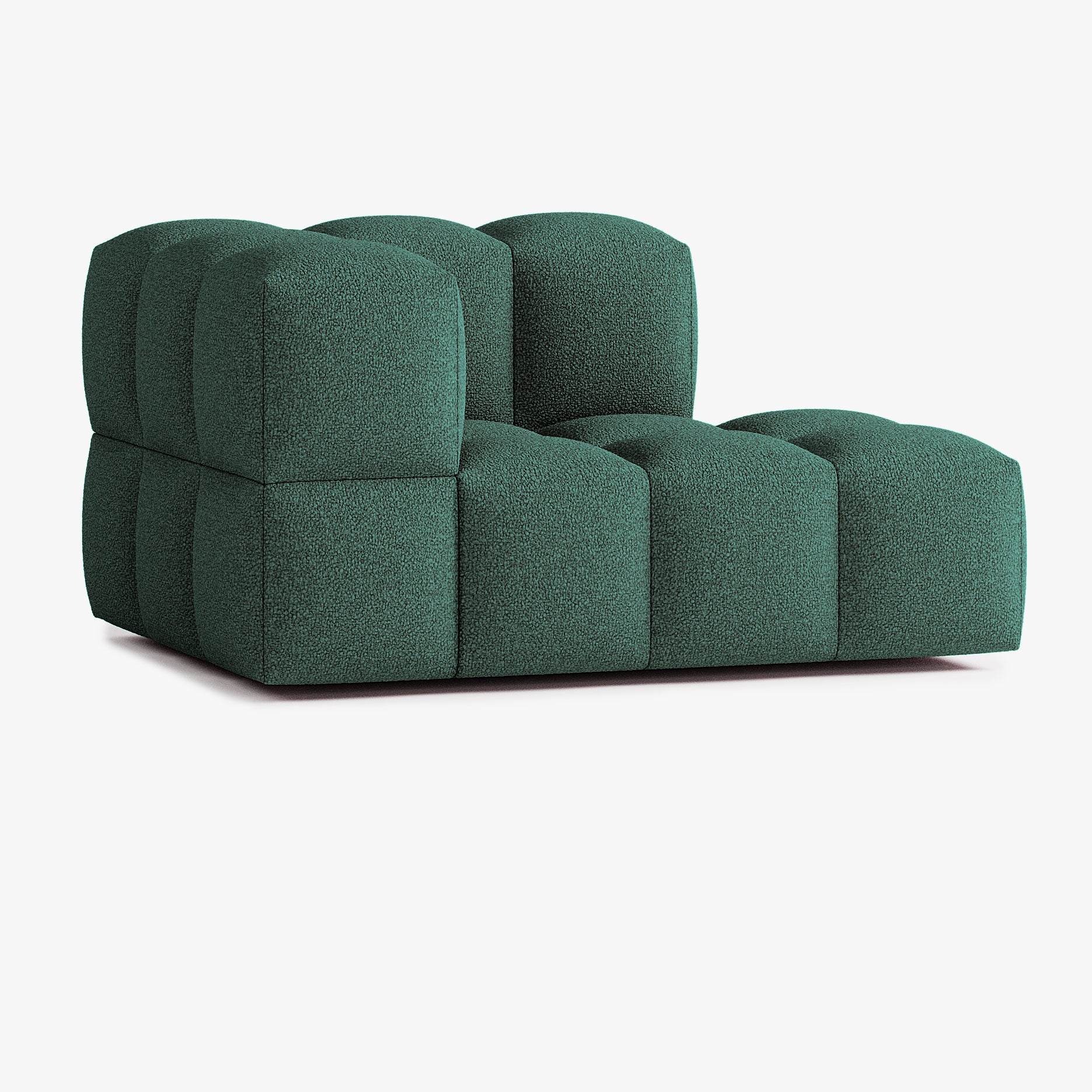 Sofa Leo, Zusammenstellung L4, 2 Sitzplätze, Armlehne links, Bezug E12