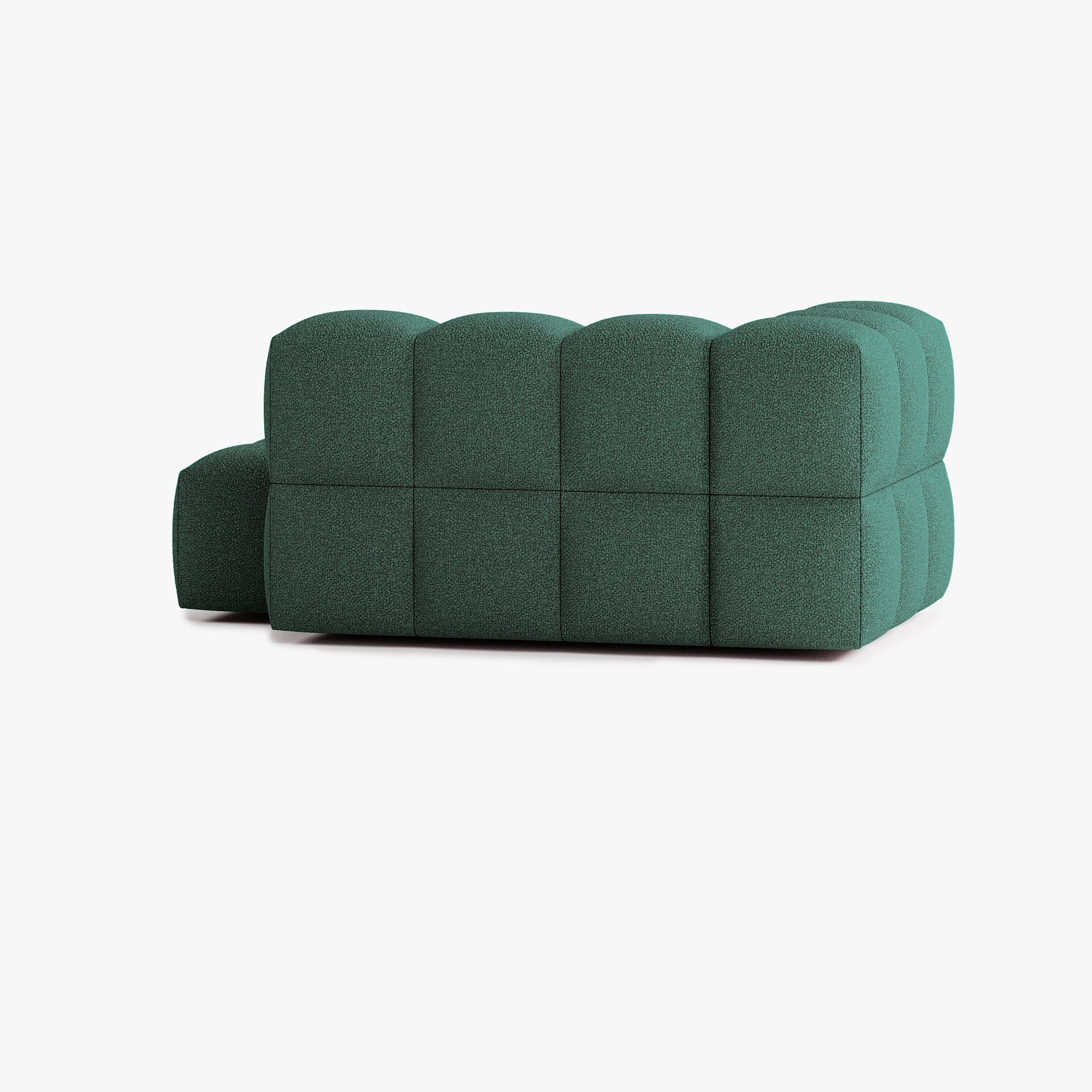 Sofa Leo, Zusammenstellung L4, 3 Sitzplätze, Armlehne links, Bezug E12