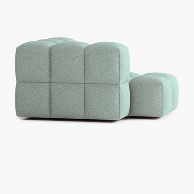 Sofa Leo, Zusammenstellung L4, 2 Sitzplätze, Armlehne rechts, Bezug E13