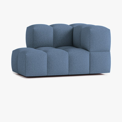Sofa Leo, Zusammenstellung L4, 2 Sitzplätze, Armlehne rechts, Bezug E15