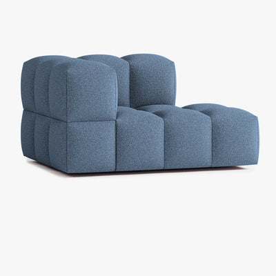 Sofa Leo, Zusammenstellung L4, 2 Sitzplätze, Armlehne links, Bezug E15