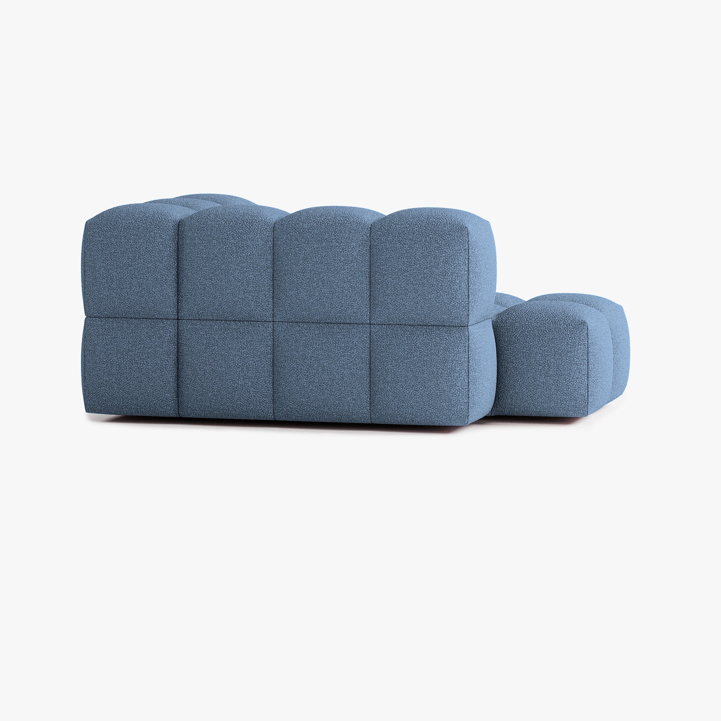 Leo Sofa, Composition L4, 3 Seats, Right Armrest, Upholstery E15