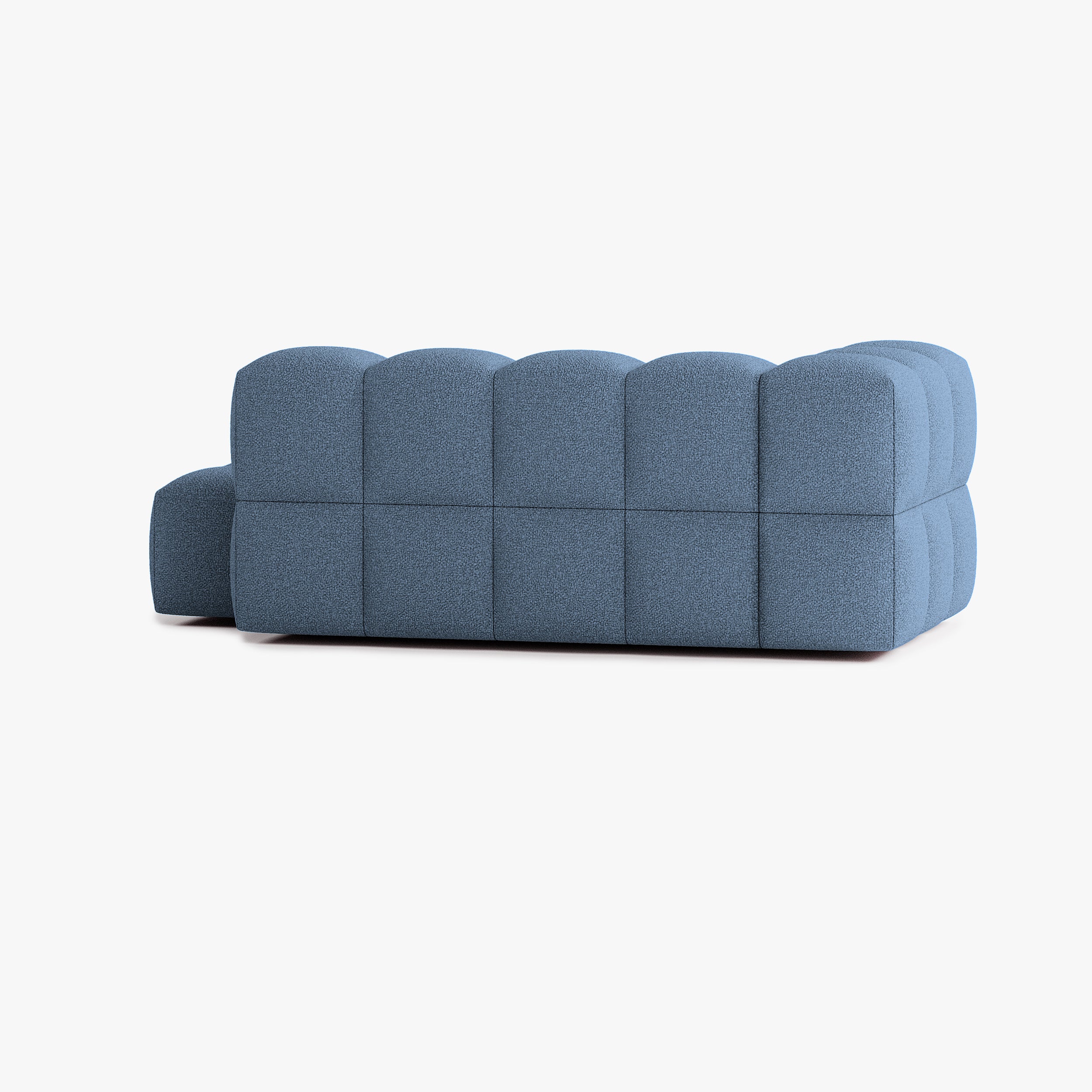 Sofa Leo, Zusammenstellung L4, 4 Plätze, Armlehne links, Bezug E15