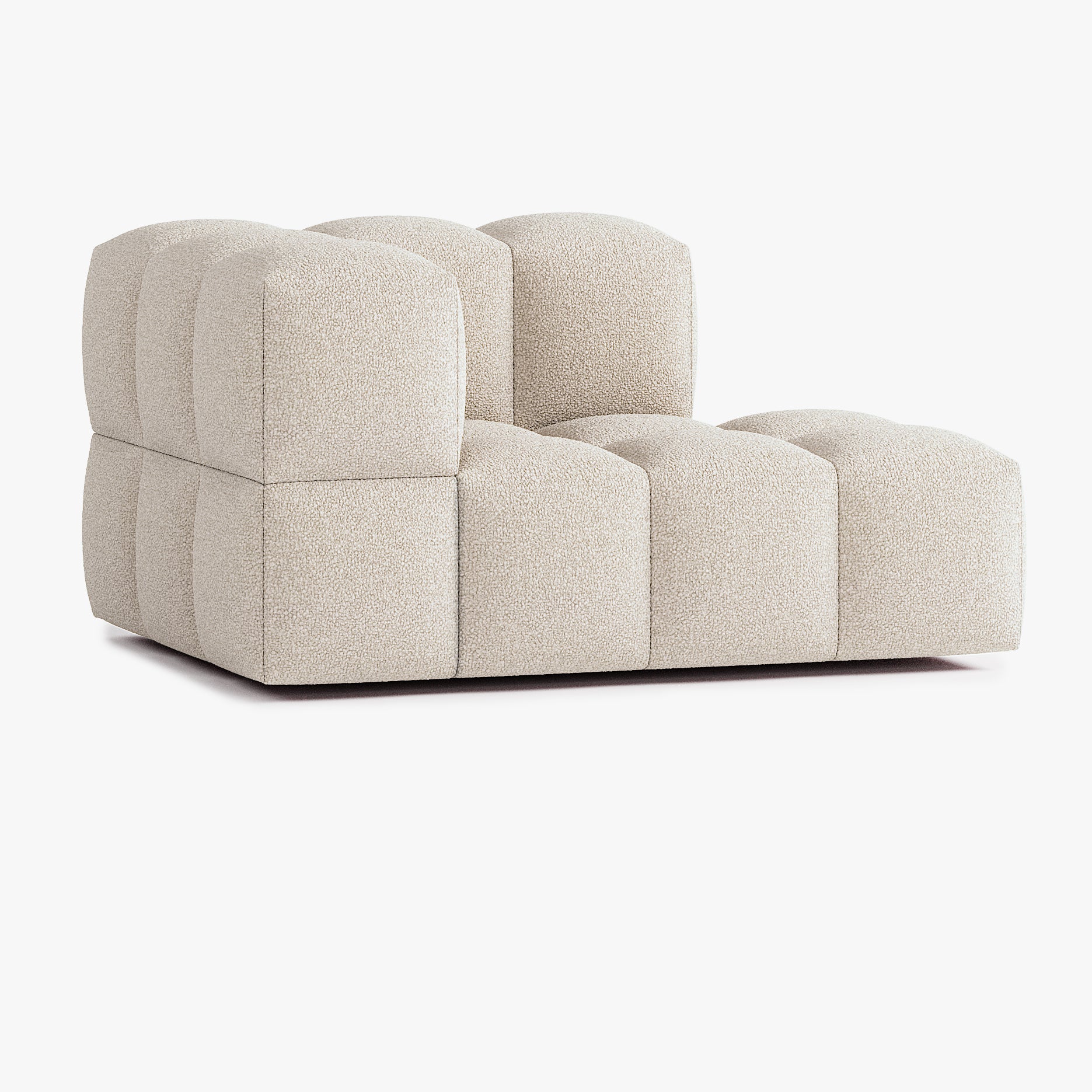 Sofa Leo, Zusammenstellung L4, 2 Sitzplätze, Armlehne links, Bezug E2