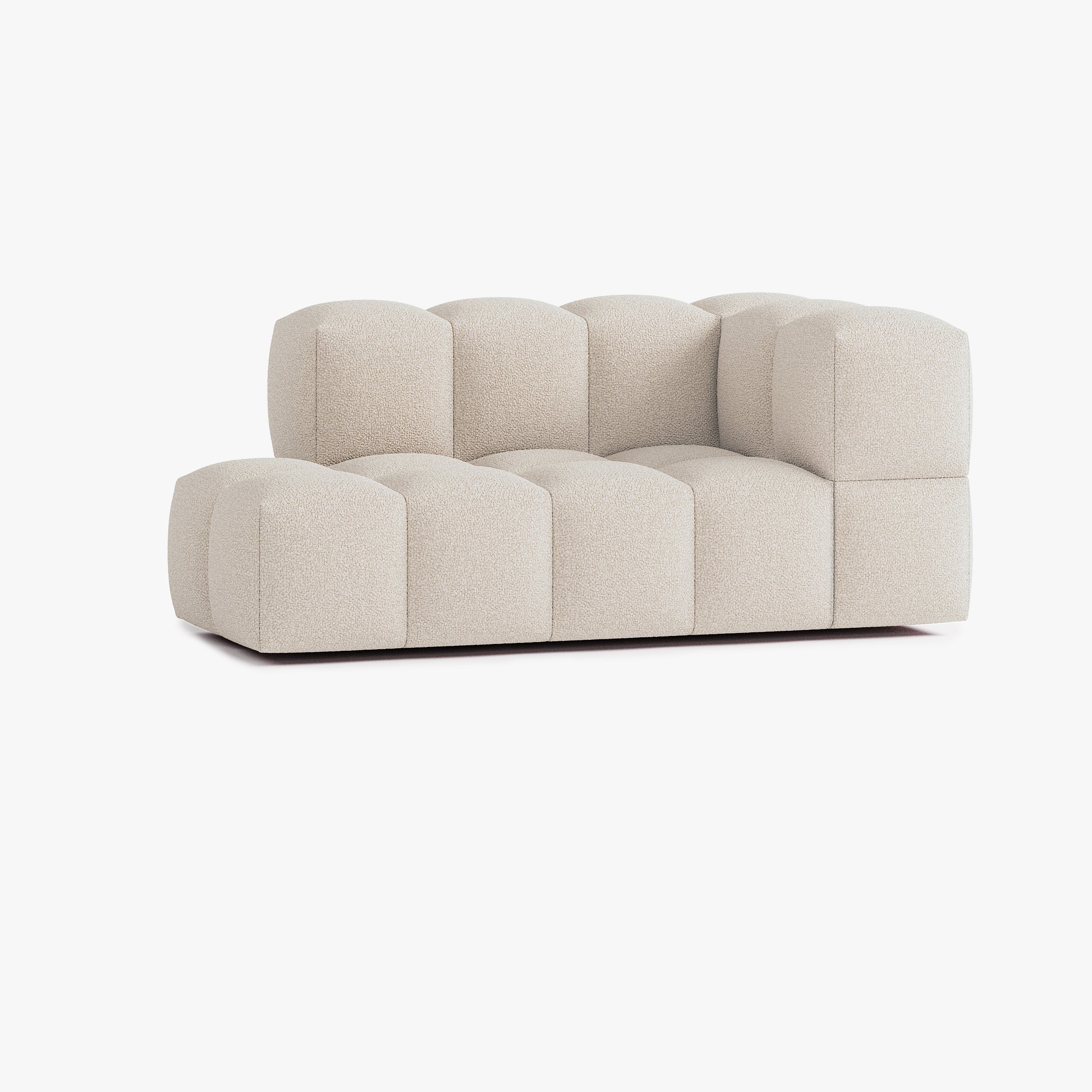 Sofa Leo, Zusammenstellung L4, 3 Plätze, Armlehne rechts, Bezug E2