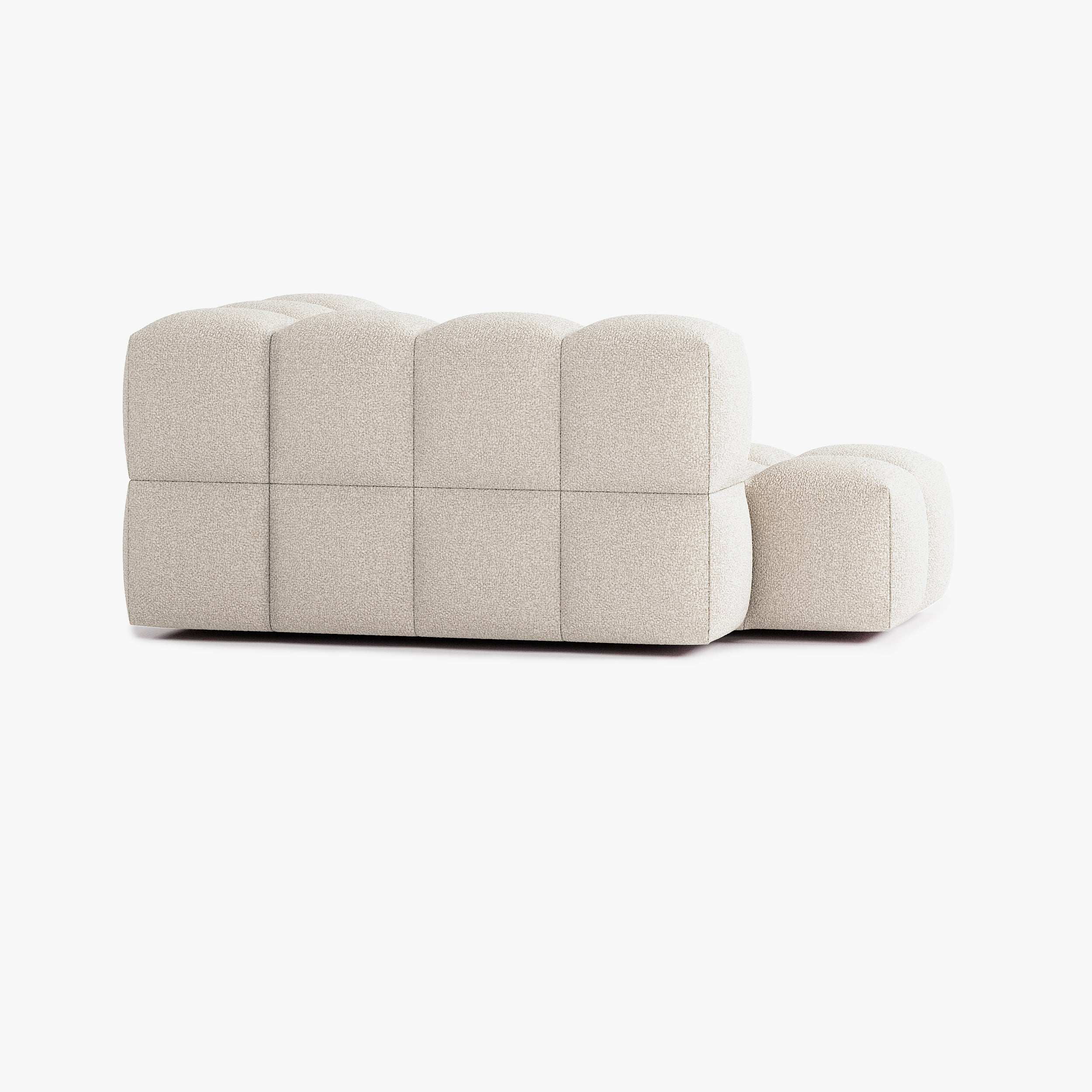 Leo Sofa, Composition L4, 3 Seats, Right Armrest, Upholstery E2