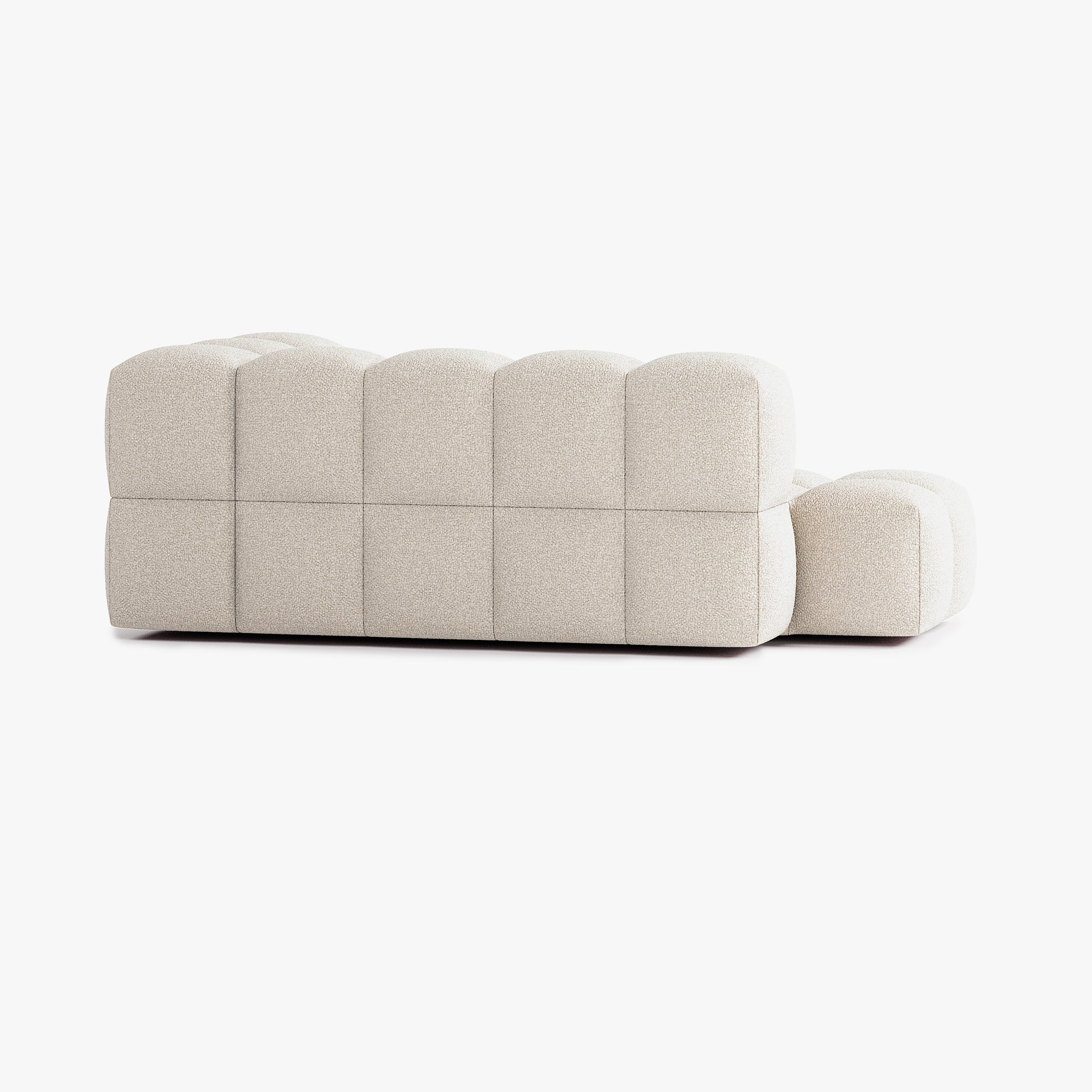 Sofa Leo, Zusammenstellung L4, 4 Plätze, Armlehne rechts, Bezug E2