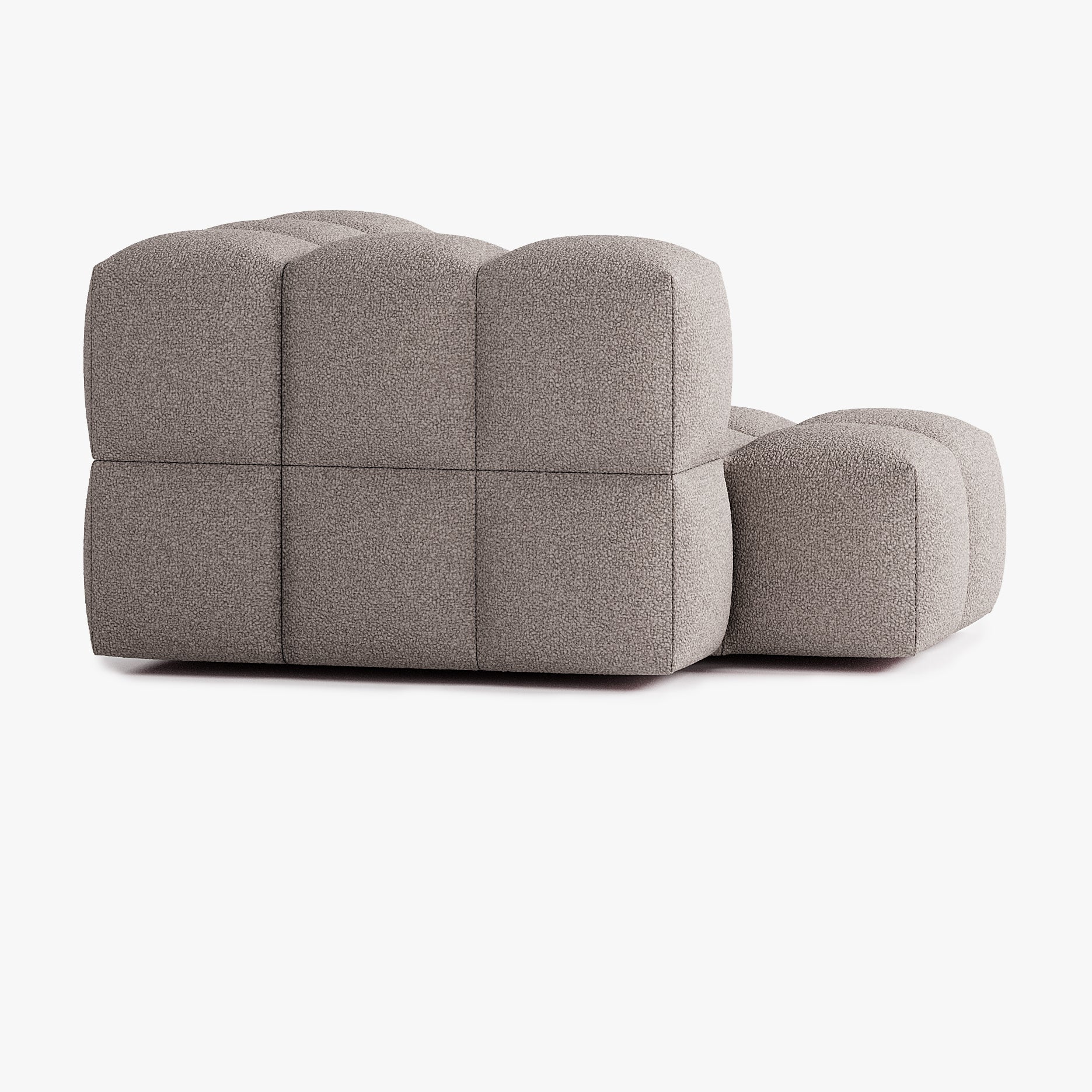 Leo Sofa, Composition L4, 2 Seater, Right Armrest, E4 Upholstery