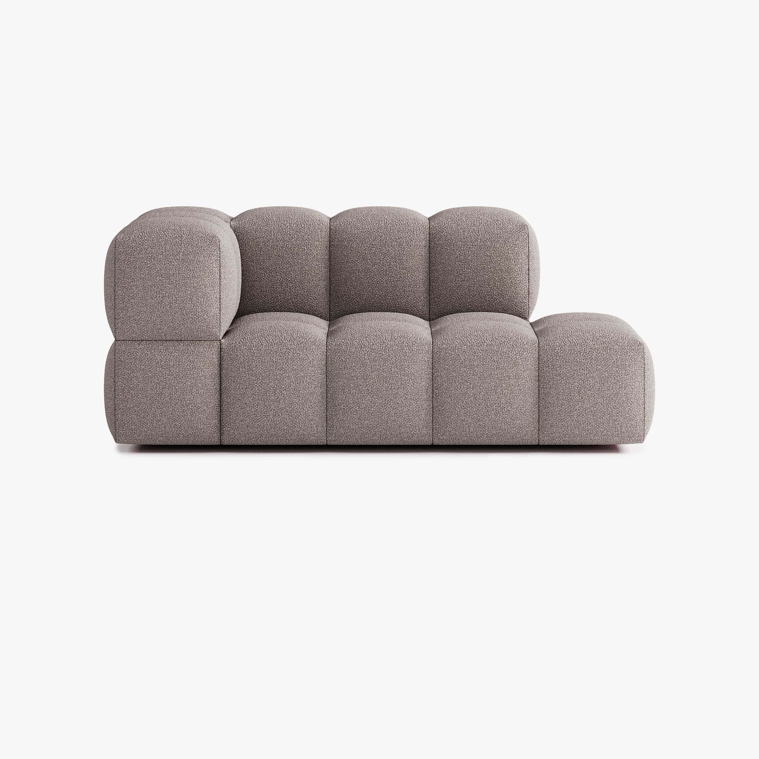 Sofa Leo, Zusammenstellung L4, 3 Sitzplätze, Armlehne links, Bezug E4