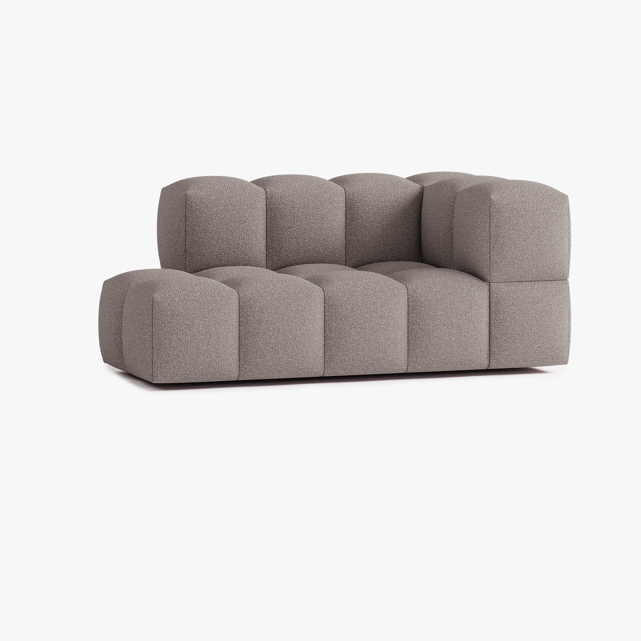 Sofa Leo, Zusammenstellung L4, 3 Plätze, Armlehne rechts, Bezug E4