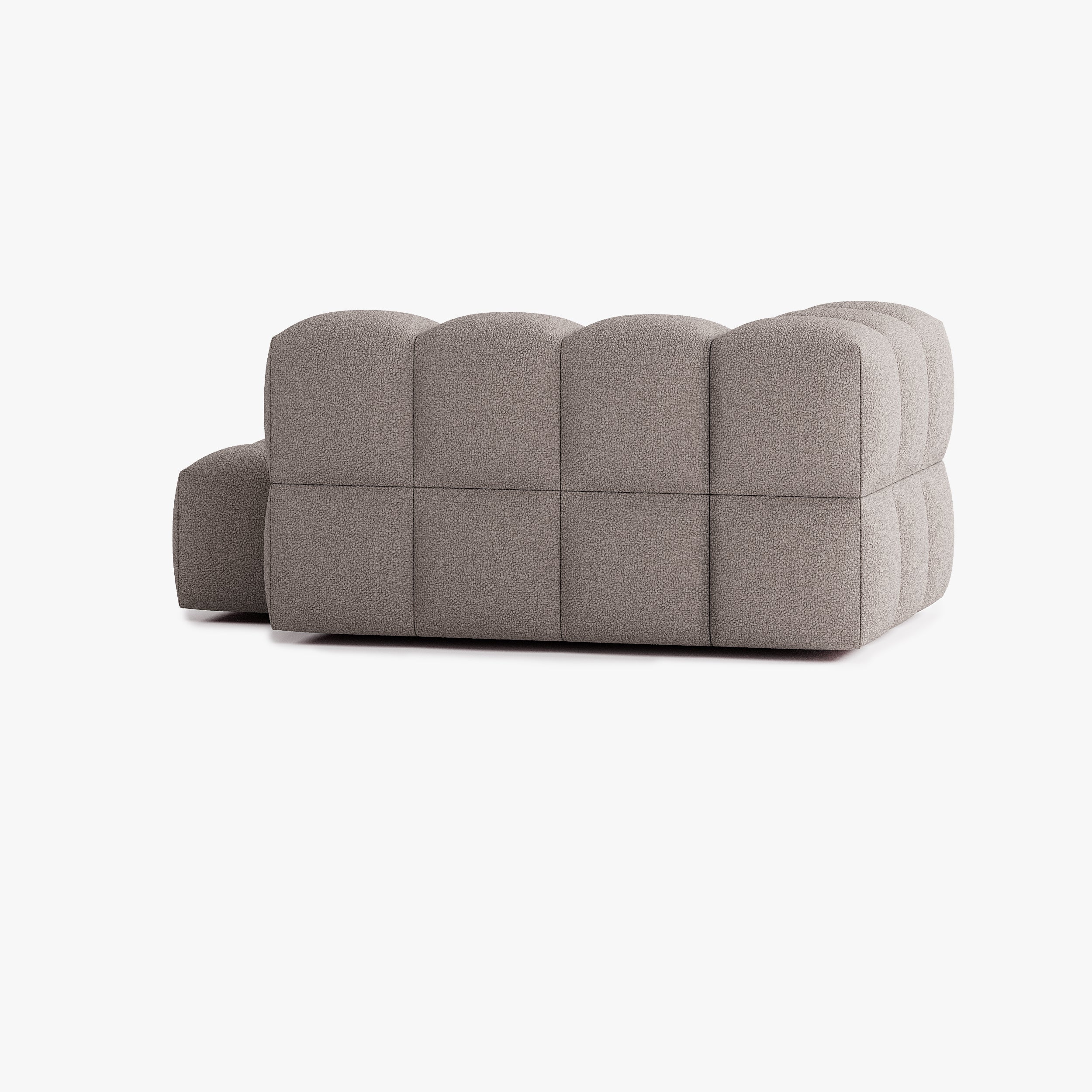 Sofa Leo, Zusammenstellung L4, 3 Sitzplätze, Armlehne links, Bezug E4
