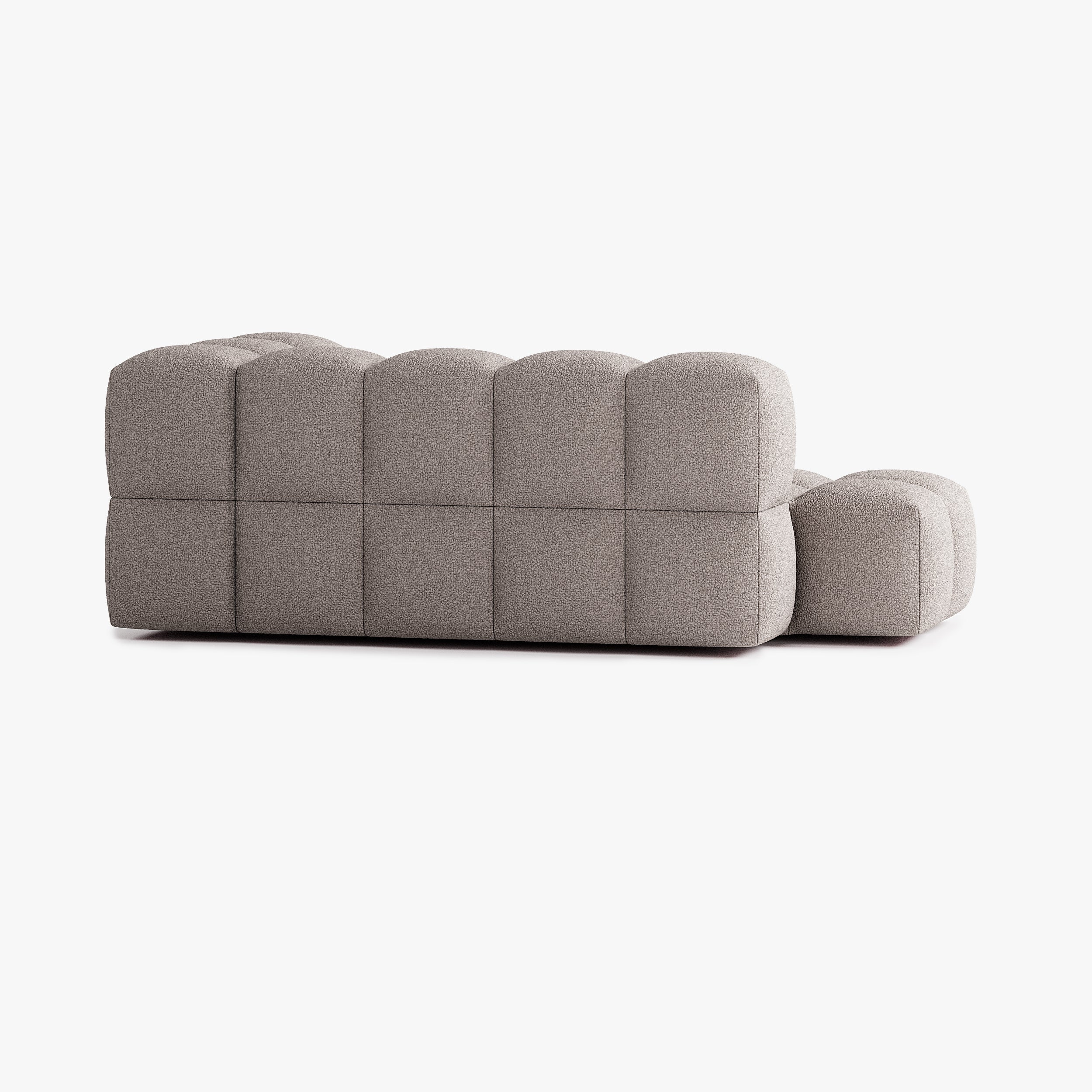Sofa Leo, Zusammenstellung L4, 4 Plätze, Armlehne rechts, Bezug E4
