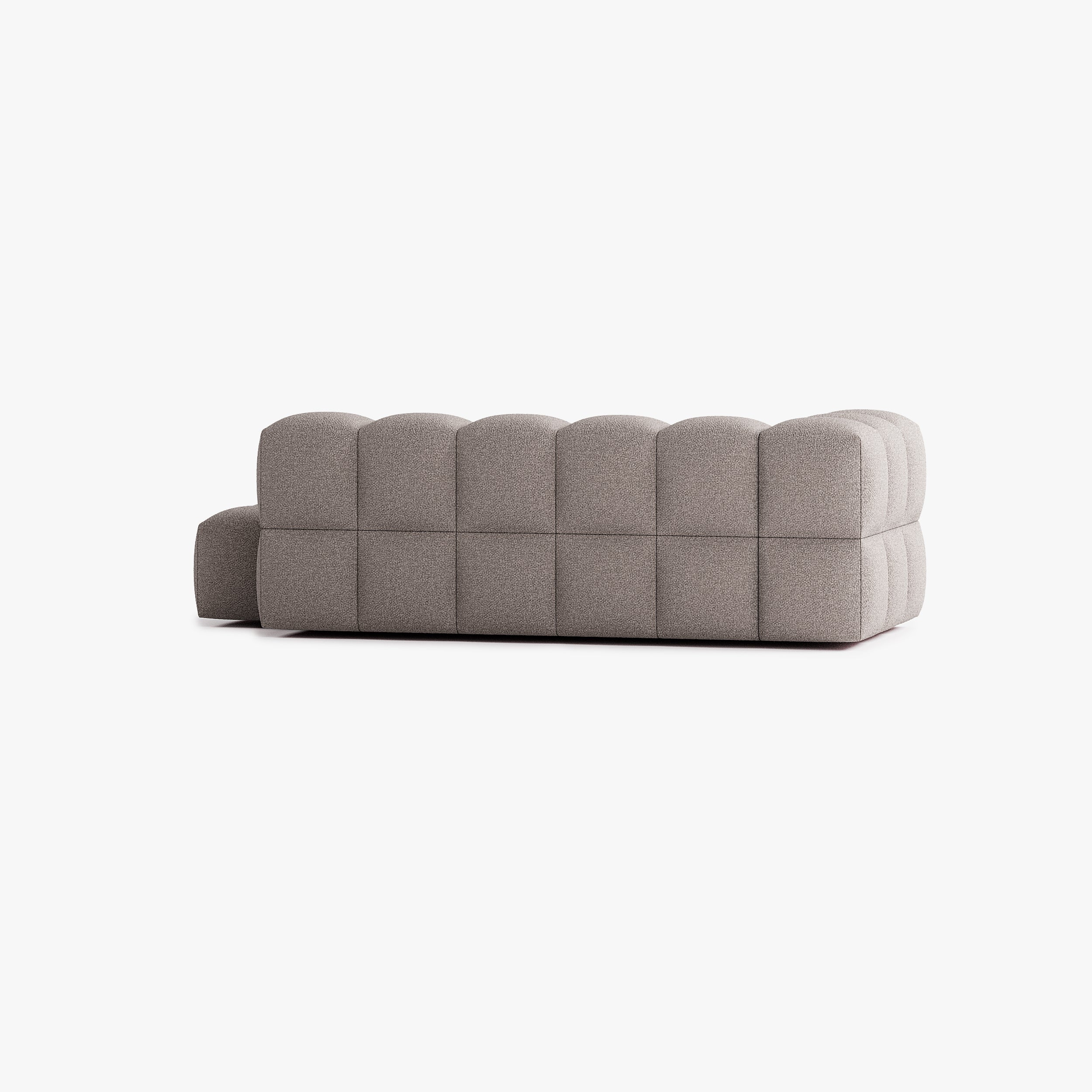Sofa Leo, Komposition L4, 5 Plätze, Armlehne links, Bezug E4