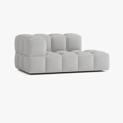 Sofa Leo, Zusammenstellung L4, 3 Sitzplätze, Armlehne links, Bezug E7