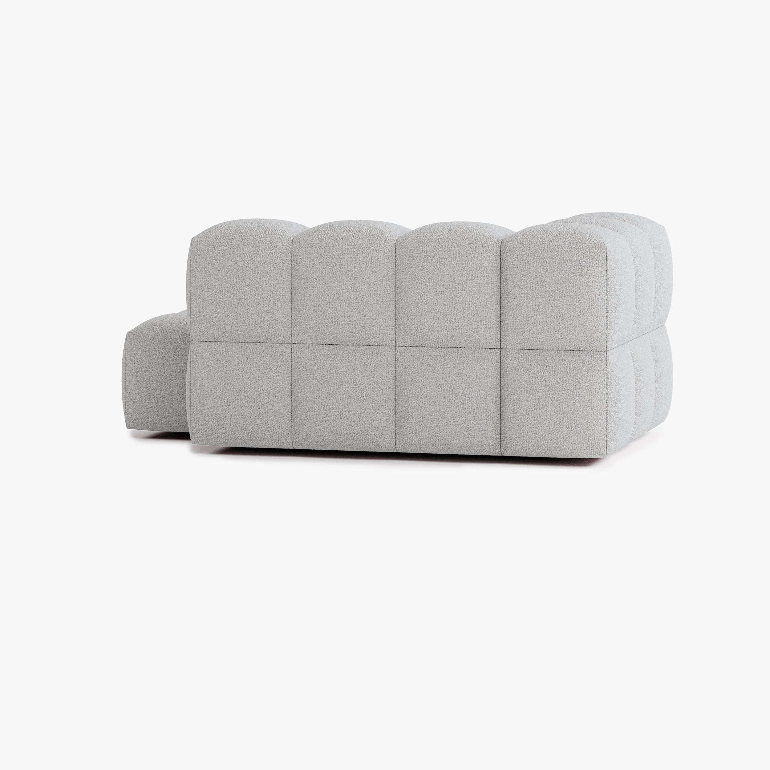 Sofa Leo, Zusammenstellung L4, 3 Sitzplätze, Armlehne links, Bezug E7