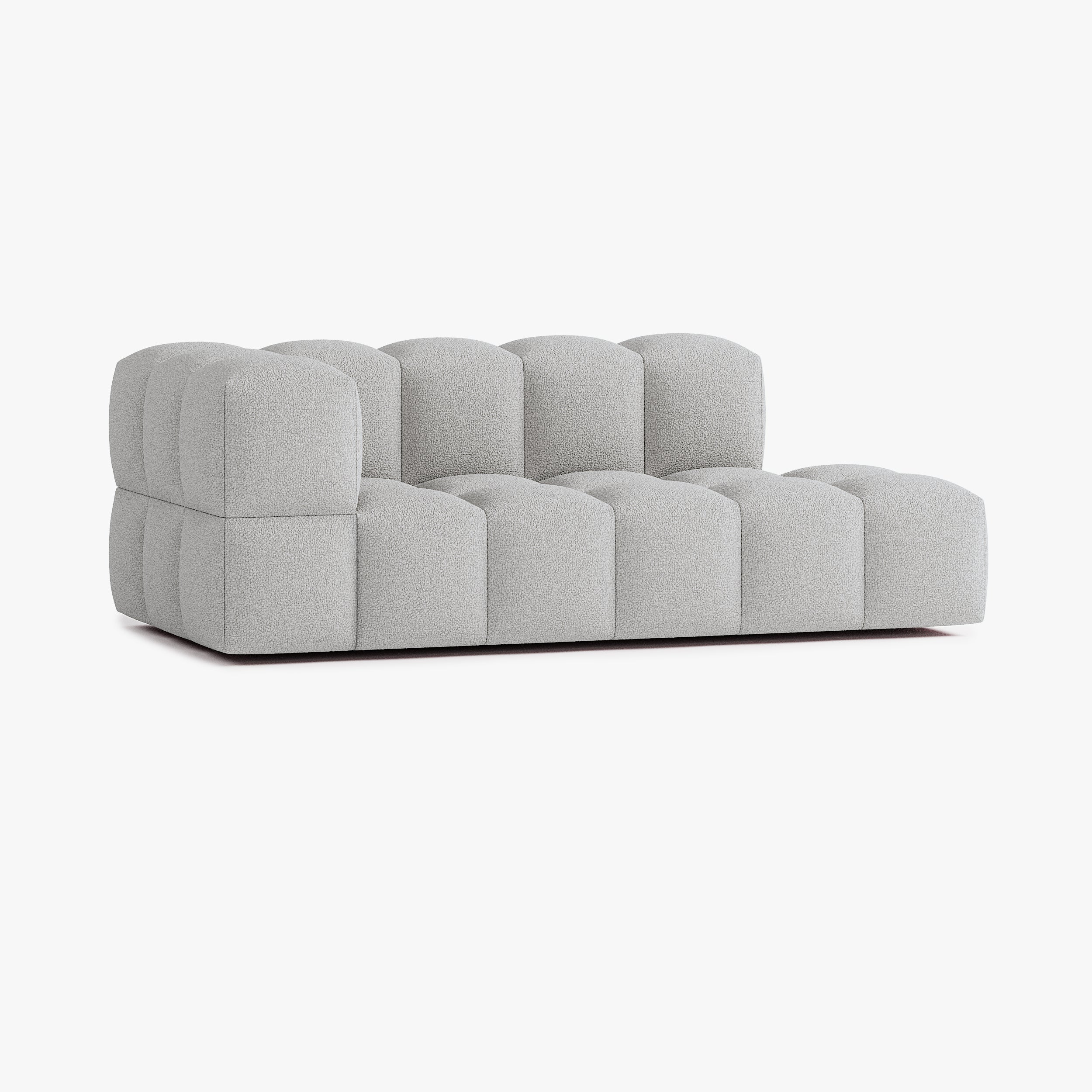 Divano Leo, Composizione L4, 4 Posti, Bracciolo a Sinistra, Rivestimento E7