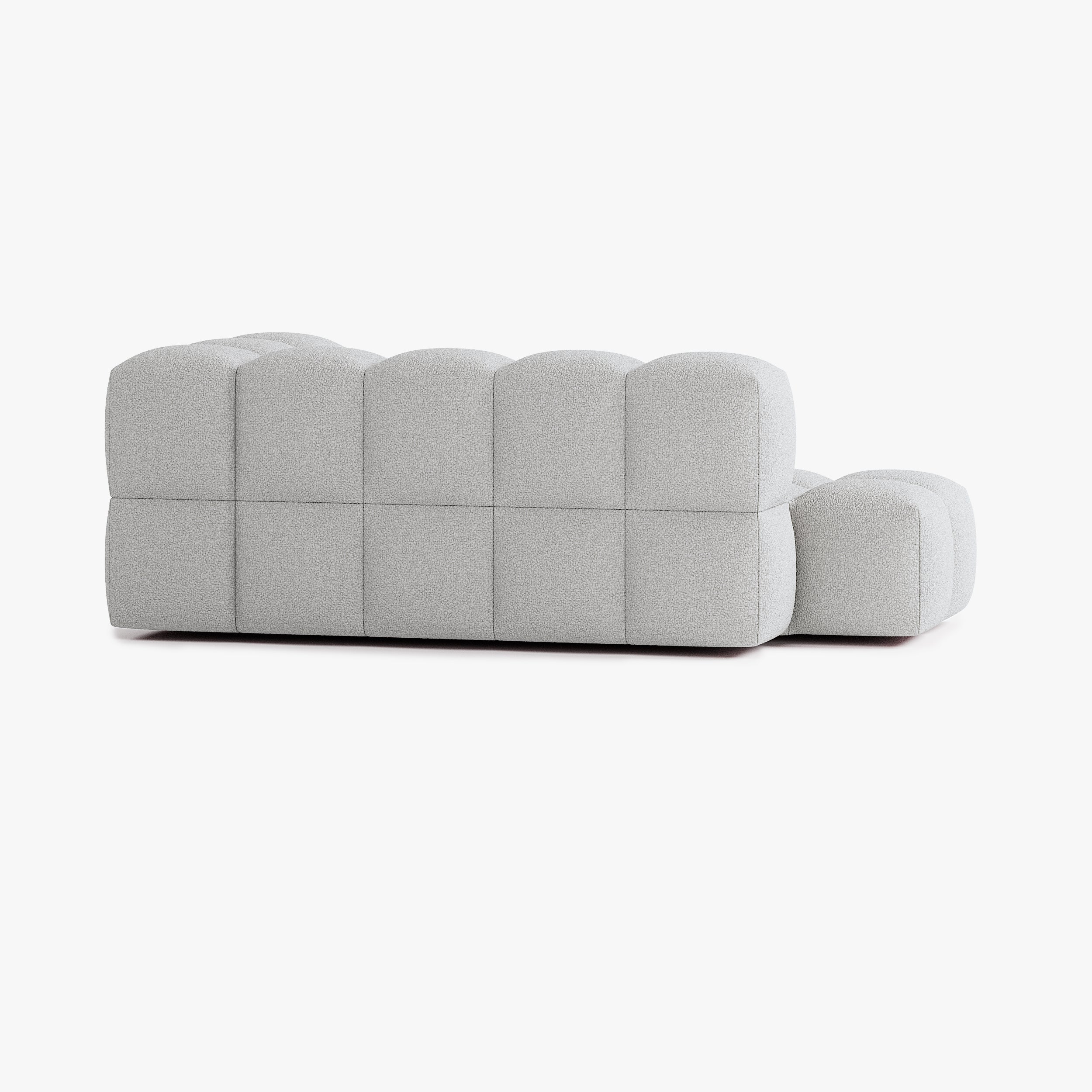 Sofa Leo, Zusammenstellung L4, 4 Plätze, Armlehne rechts, Bezug E7