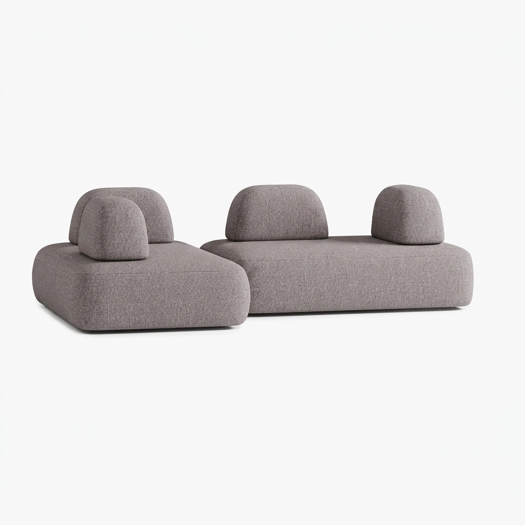 Divano Dan, Outdoor, Composizione D5, 6 Posti, Rivestimento V9
