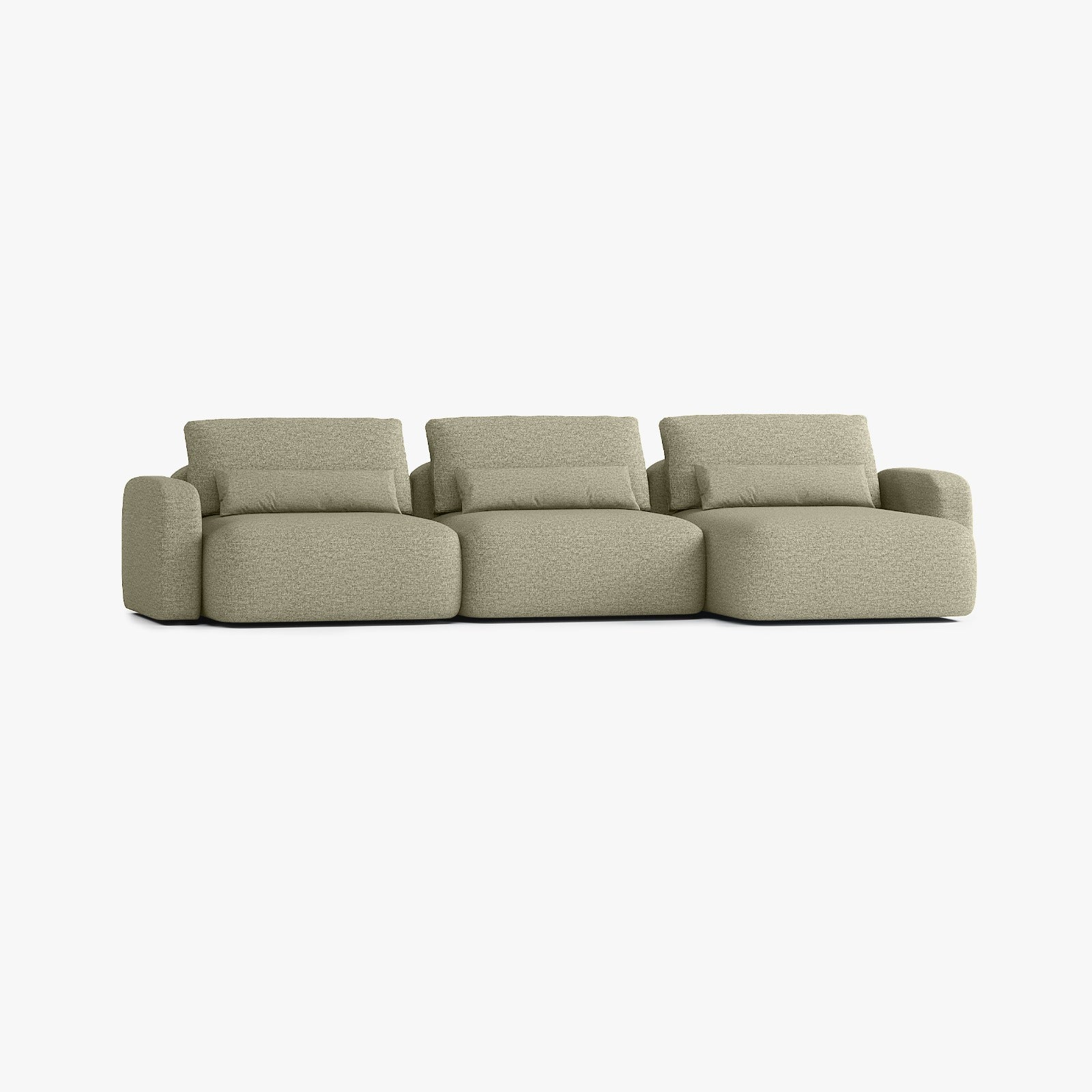 Sofá Tom, Composición T4, Chaise Longue a la Derecha, Tapizado Q6