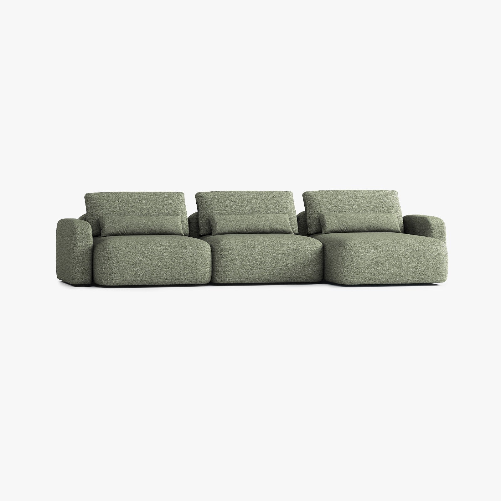 Sofá Tom, Composición T4, Chaise Longue a la Derecha, Tapizado Q7