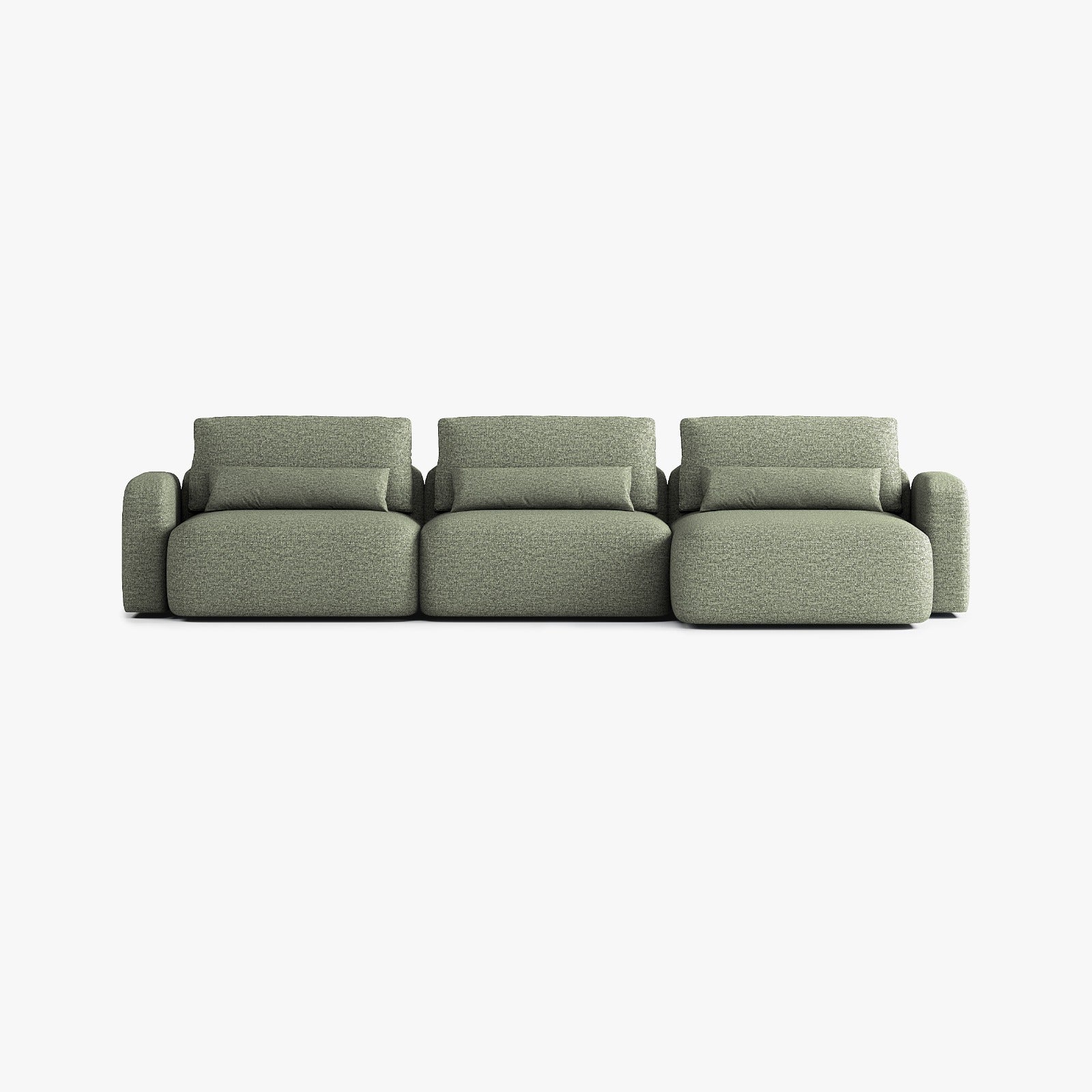 Sofá Tom, Composición T4, Chaise Longue a la Derecha, Tapizado Q7