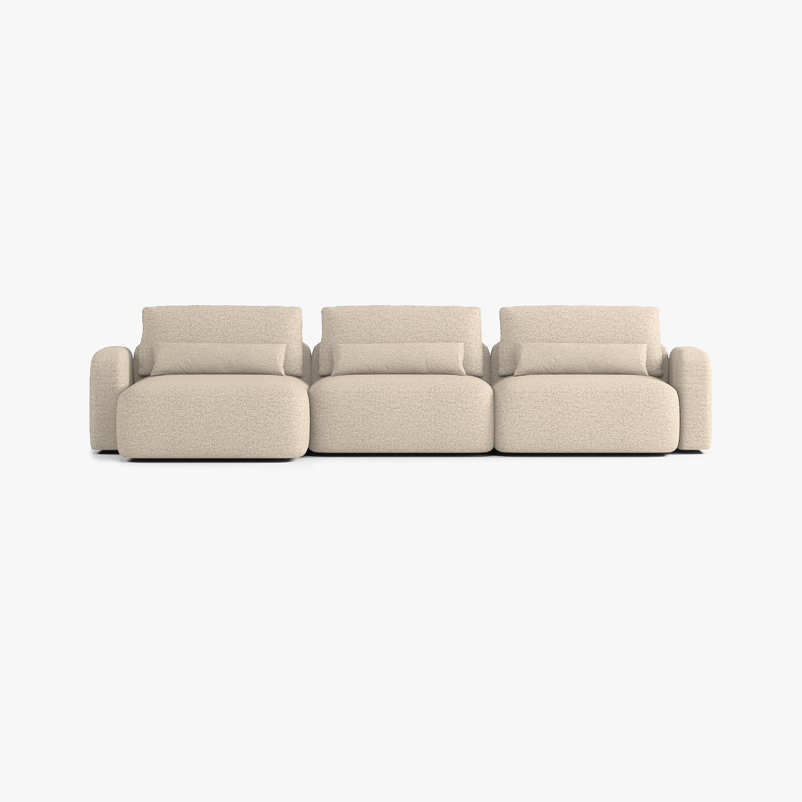 Sofá Tom, Composición T4, Chaise Longue a la Izquierda, Tapizado Q2