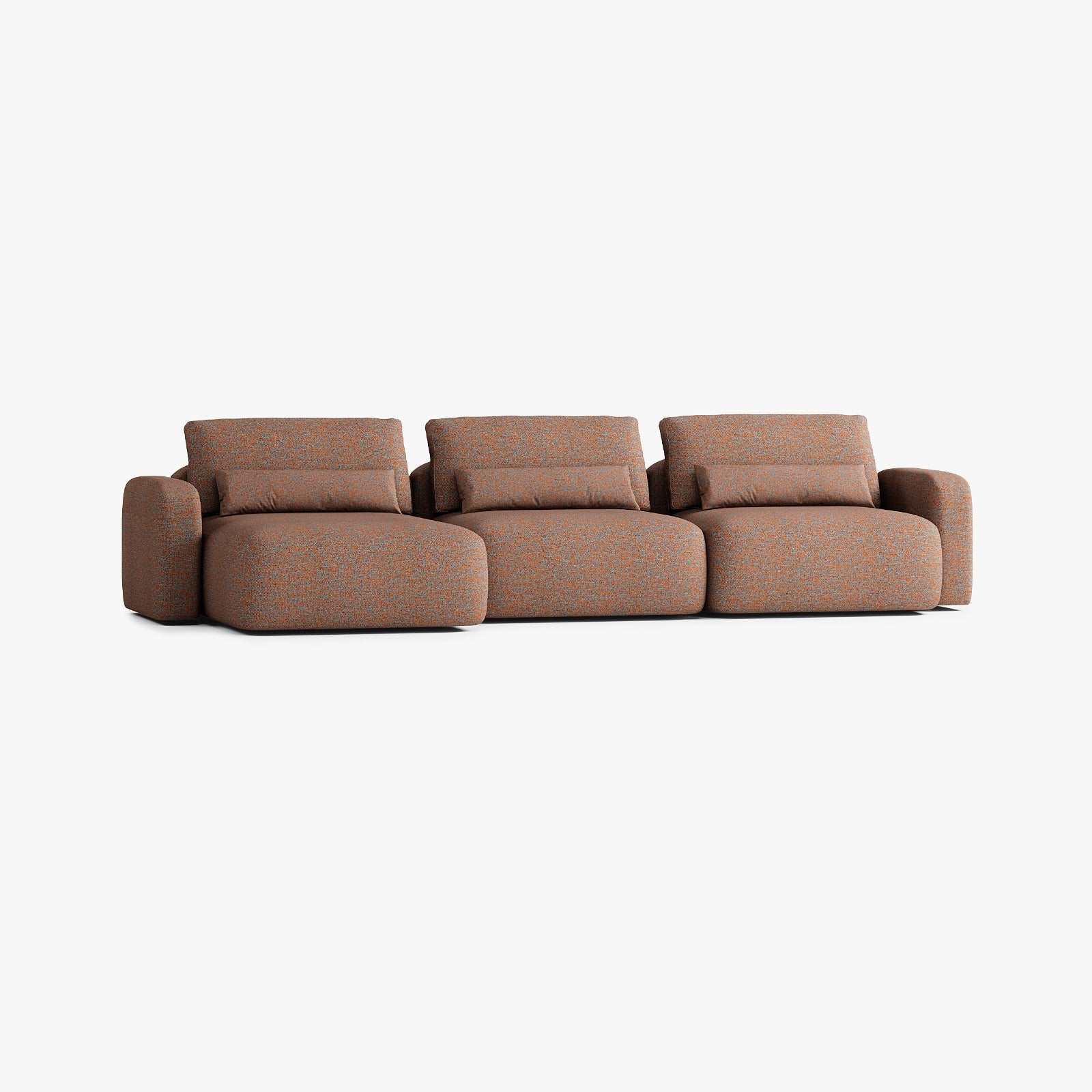 Sofá Tom, Composición T4, Chaise Longue a la Izquierda, Tapizado Q10