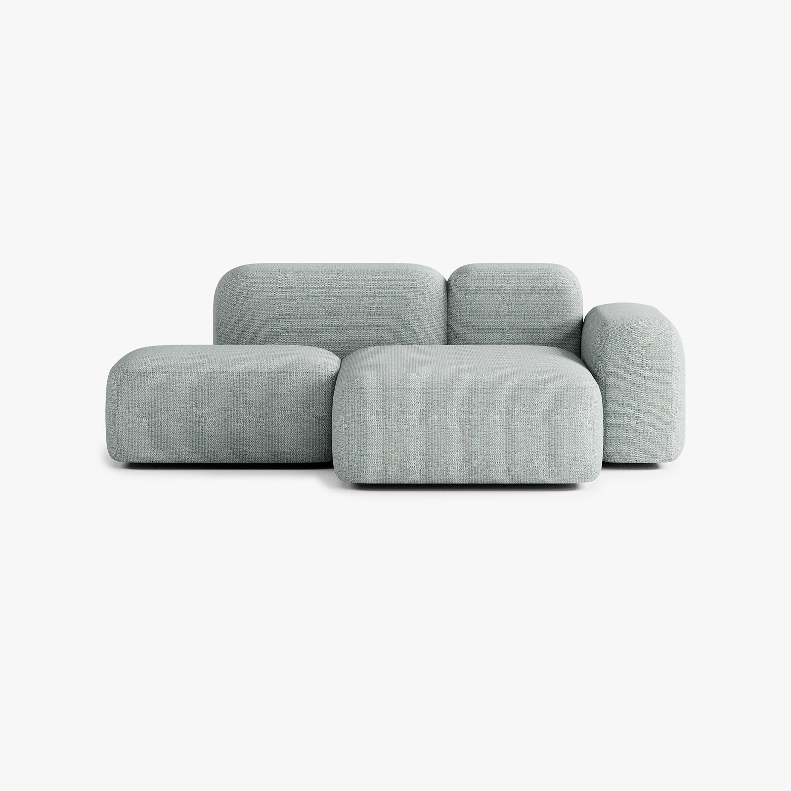 Max Sofa, Composition A18, 2 Seater, Peninsula on the Right, V4 Upholstery