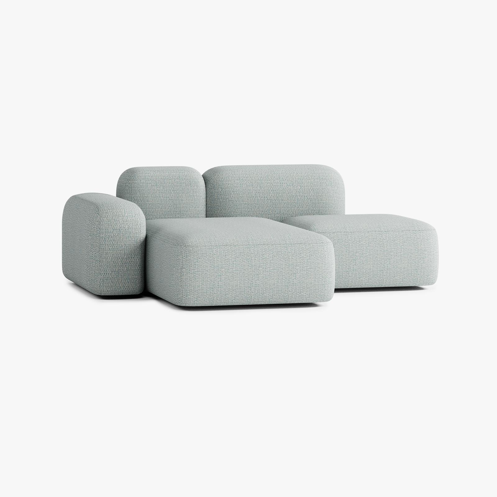 Kavč Max, sestava A18, 2 sedeži, levo ležišče, prevleka V4