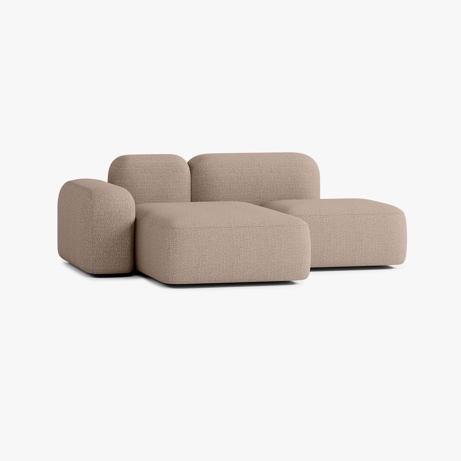 Max Sofa, Composition A18, 2 Seater, Left Peninsula, V3 Upholstery