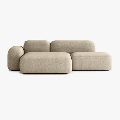 Sofa Max, Zusammenstellung A18, 3-Sitzer, Recamiere links, Bezug V1