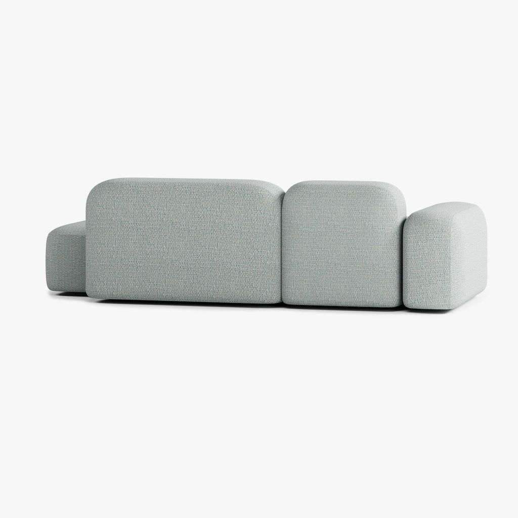 Divano Max, Outdoor, Composizione A18, 3 Posti, Penisola a Sinistra, Rivestimento V4