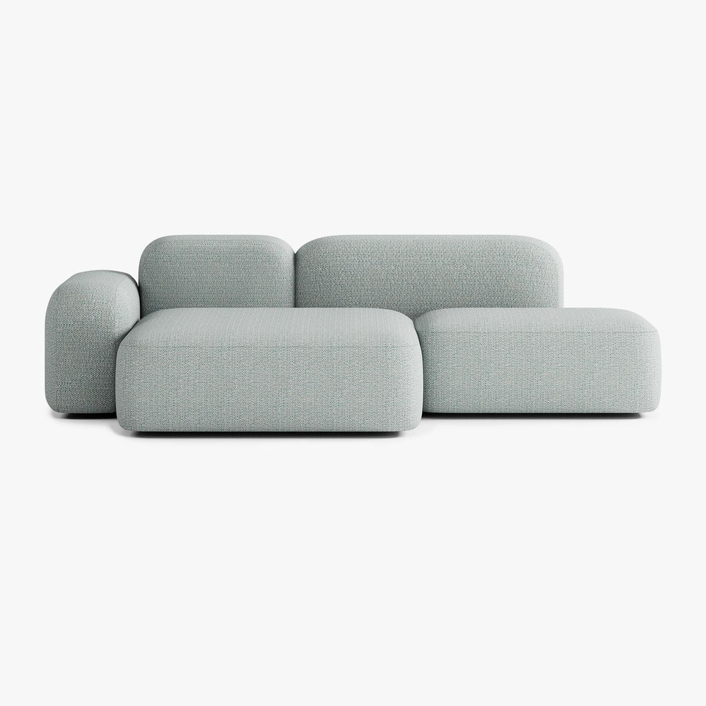 Divano Max, Outdoor, Composizione A18, 3 Posti, Penisola a Sinistra, Rivestimento V4