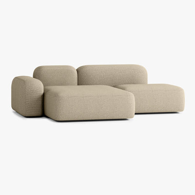Sofa Max, Zusammenstellung A18, 3-Sitzer, Recamiere links, Bezug V1