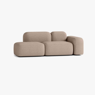 Max Sofa, Composition A19, 2 Seats, Right Armrest, Upholstery V3