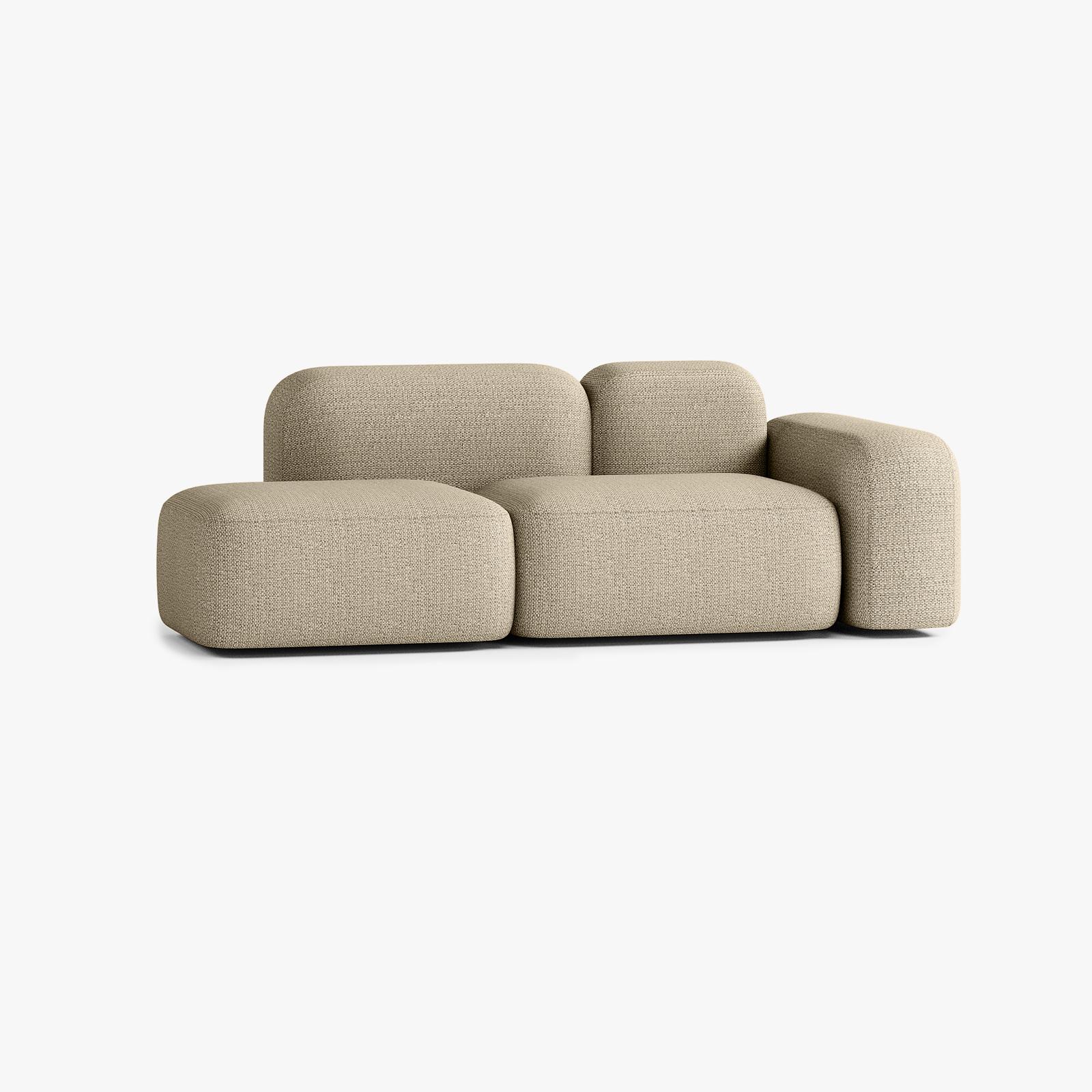 Max Sofa, Composition A19, 2 Seater, Right Armrest, V1 Upholstery
