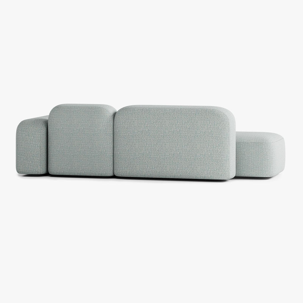 Max Sofa, Composition A19, 3 Seats, Right Armrest, Upholstery V4