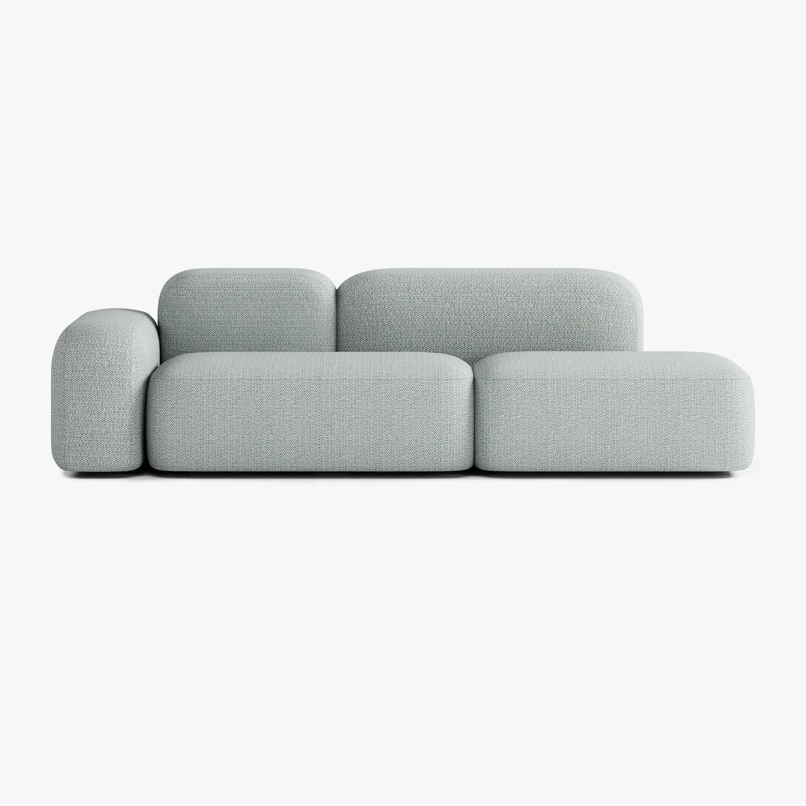 Max Sofa, Composition A19, 3 Seater, Left Armrest, V4 Upholstery