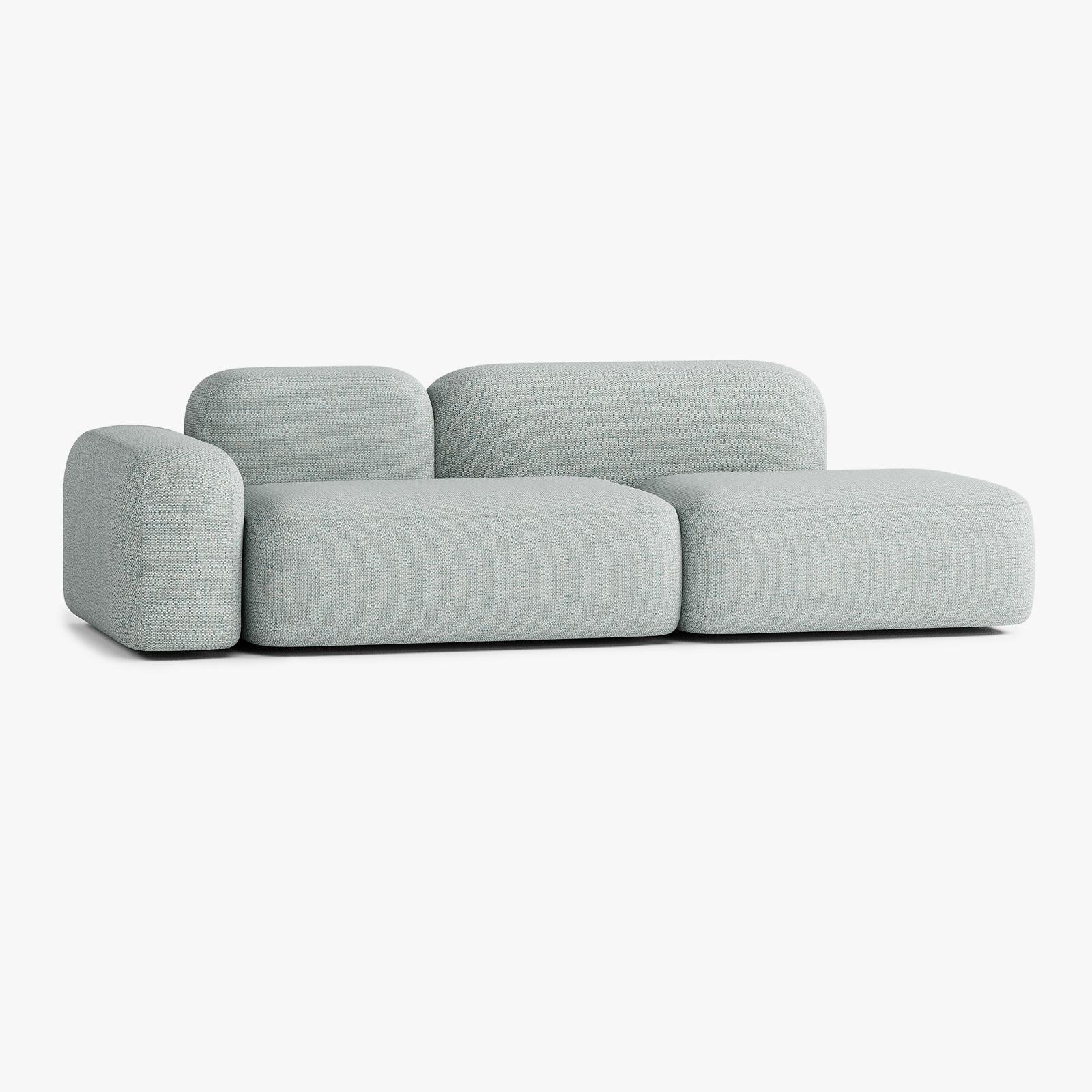 Max Sofa, Composition A19, 3 Seater, Left Armrest, V4 Upholstery