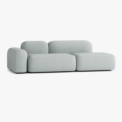 Max Sofa, Composition A19, 3 Seats, Left Armrest, Upholstery V4