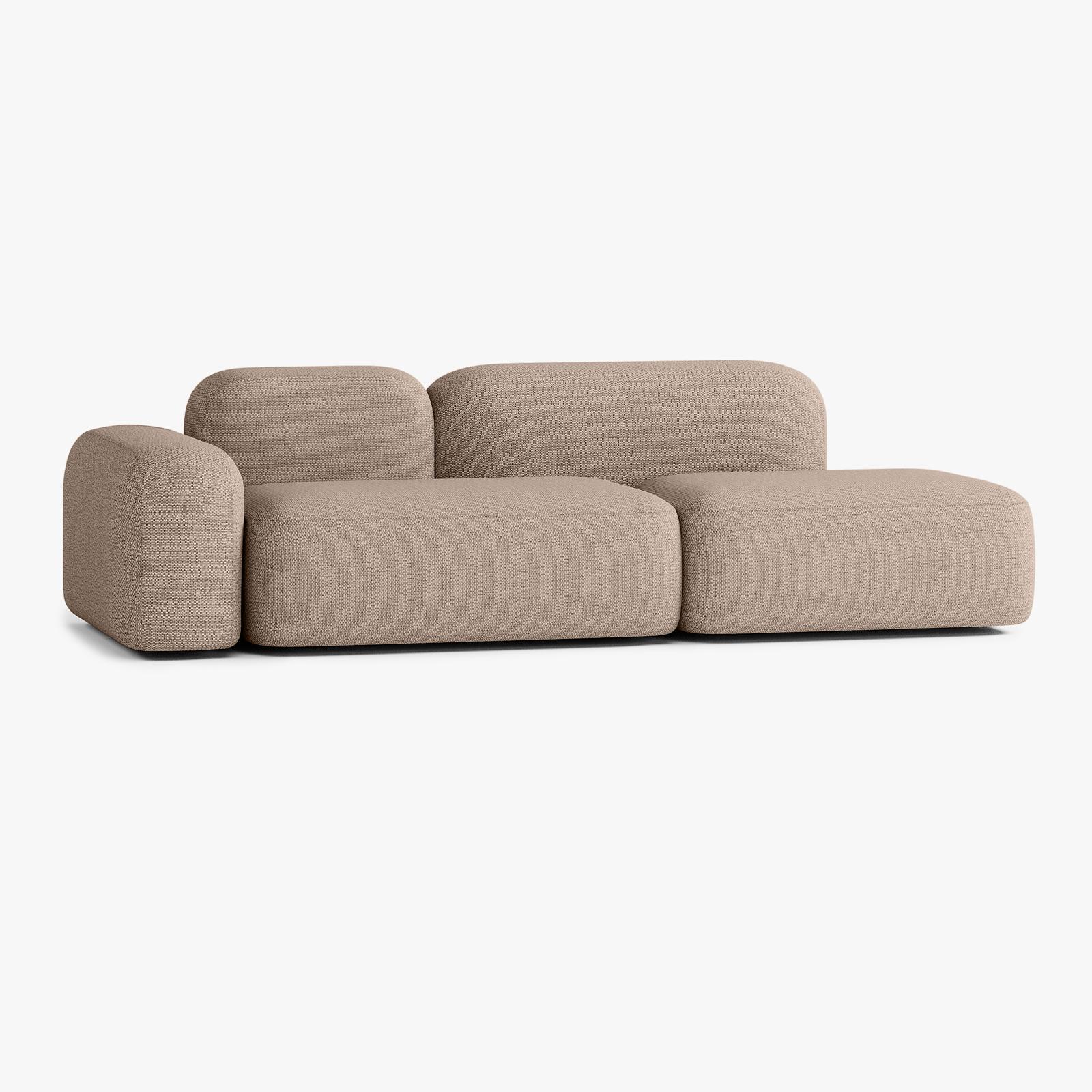 Max Sofa, Composition A19, 3 Seater, Left Armrest, V3 Upholstery