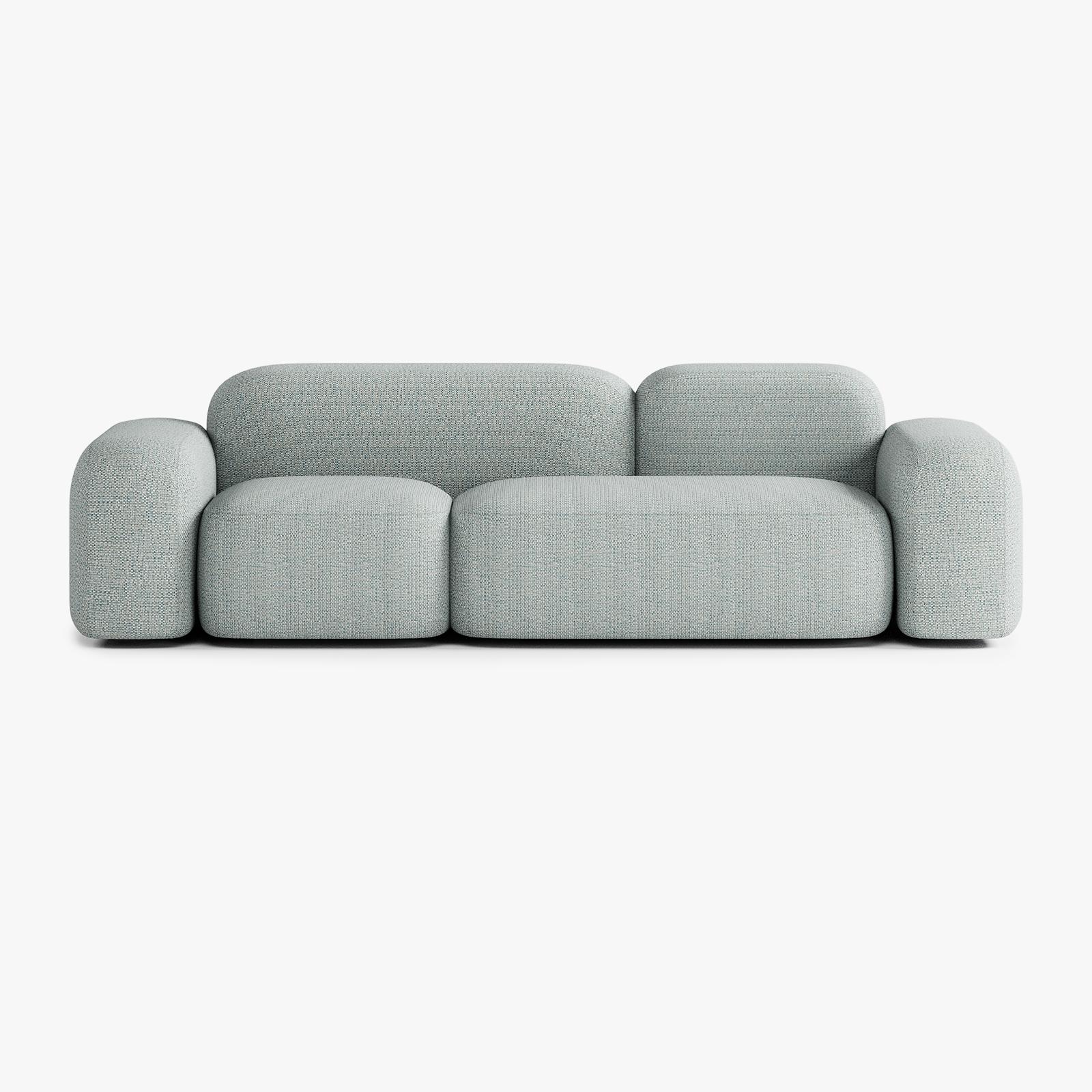 Sofa Max, Zusammenstellung A11, 3-Sitzer, Bezug V4