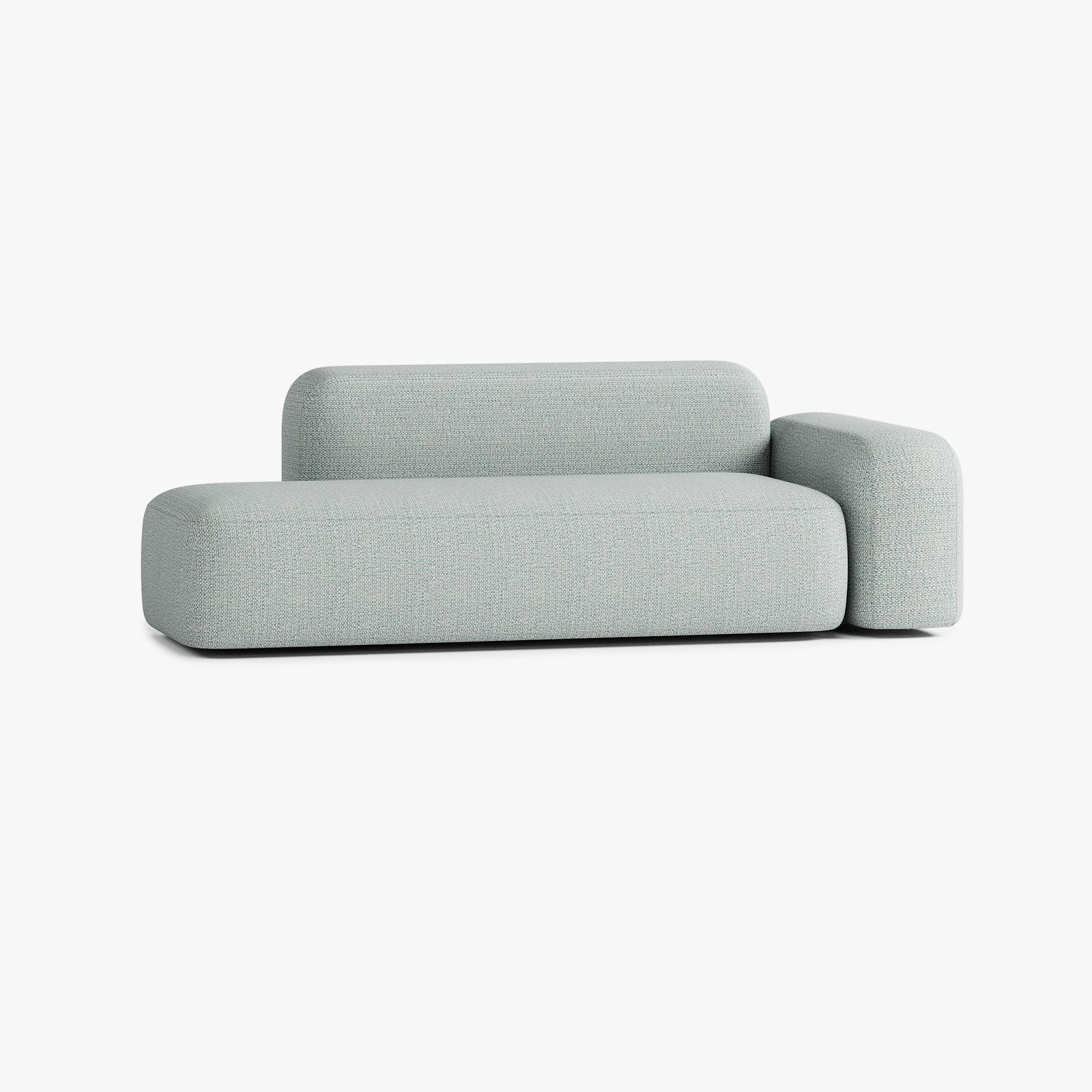 Sofa Max, Zusammenstellung A12, 3 Plätze, Armlehne rechts, Bezug V4