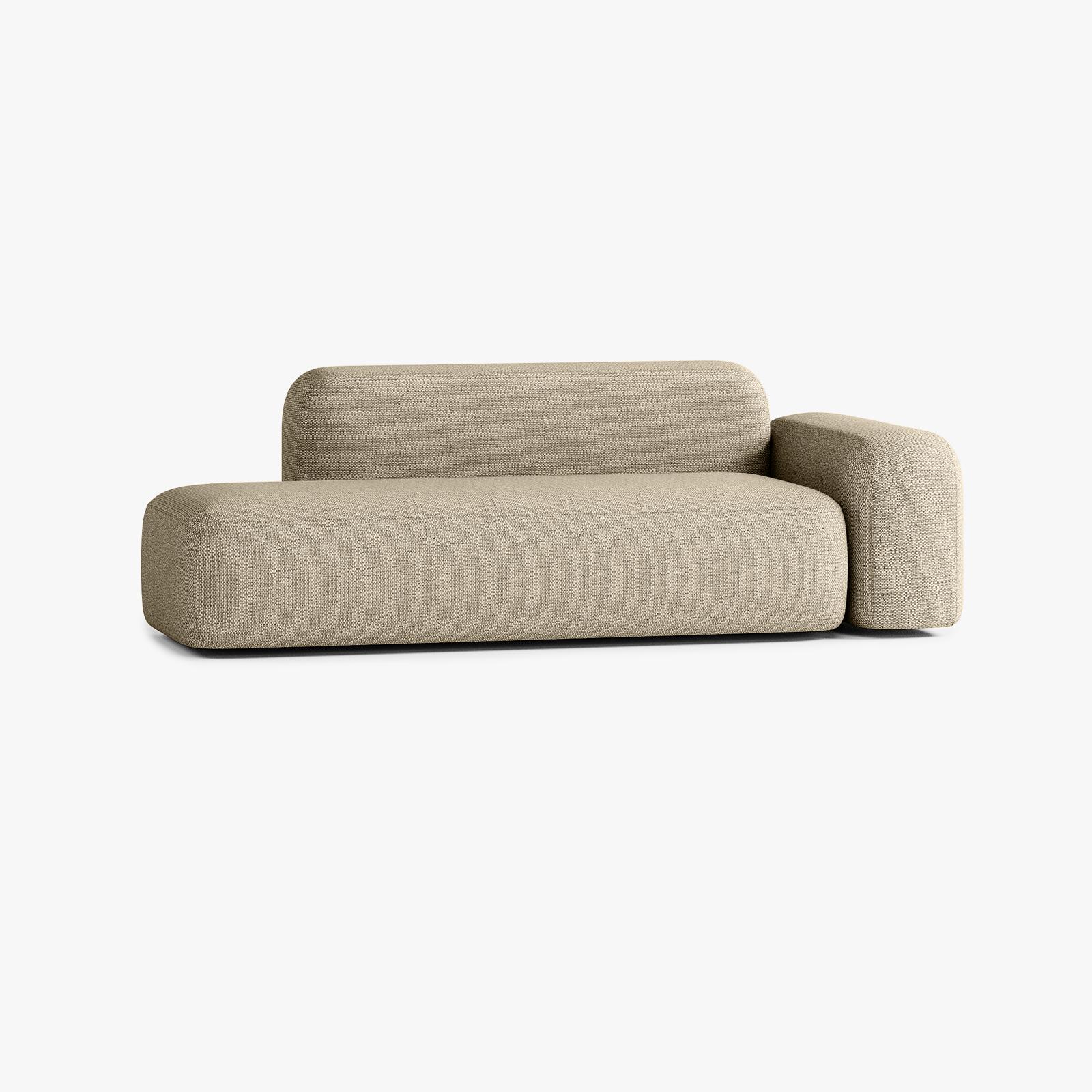Max Sofa, Composition A12, 3 Seater, Right Armrest, V1 Upholstery