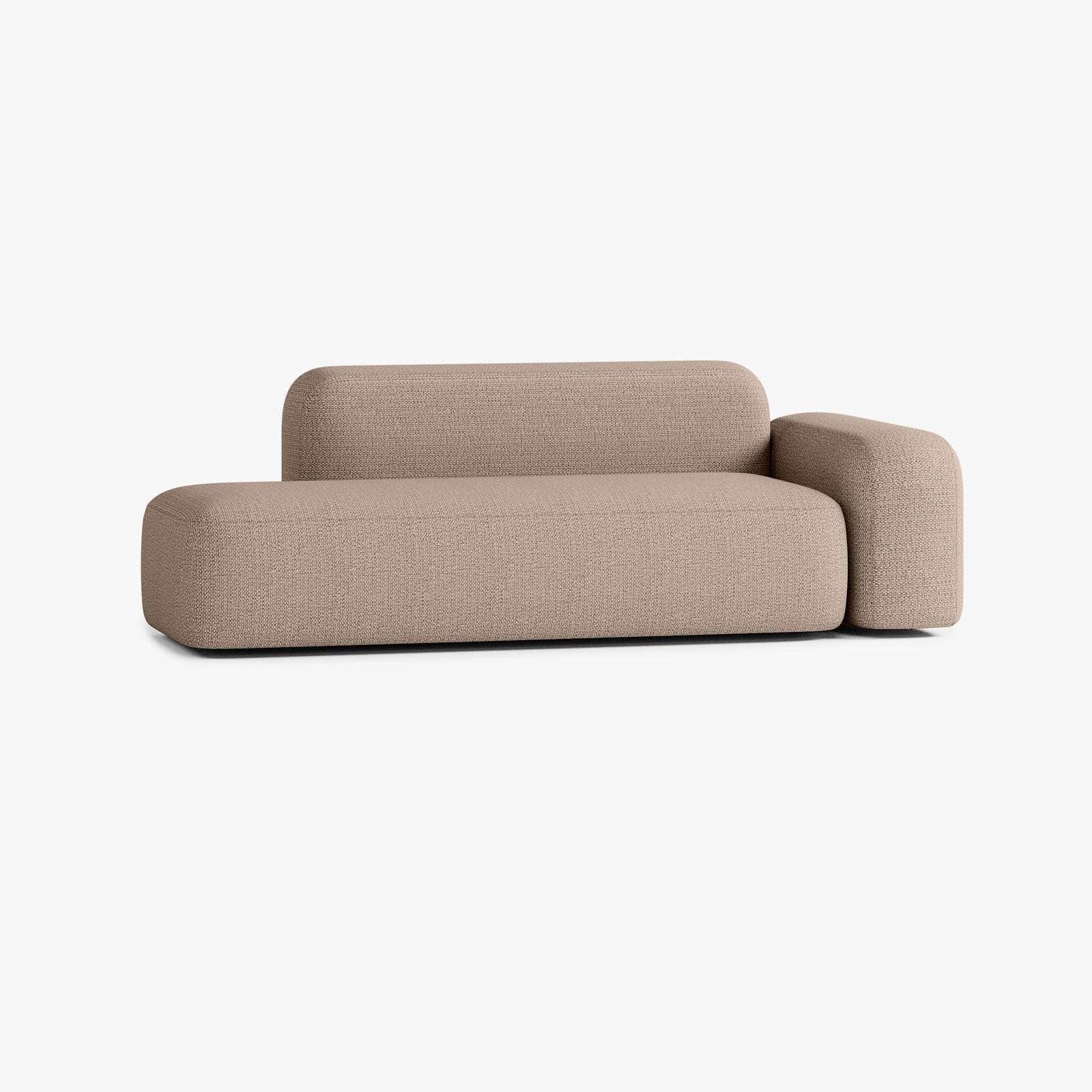 Sofa Max, Zusammenstellung A12, 3 Plätze, Armlehne rechts, Bezug V3